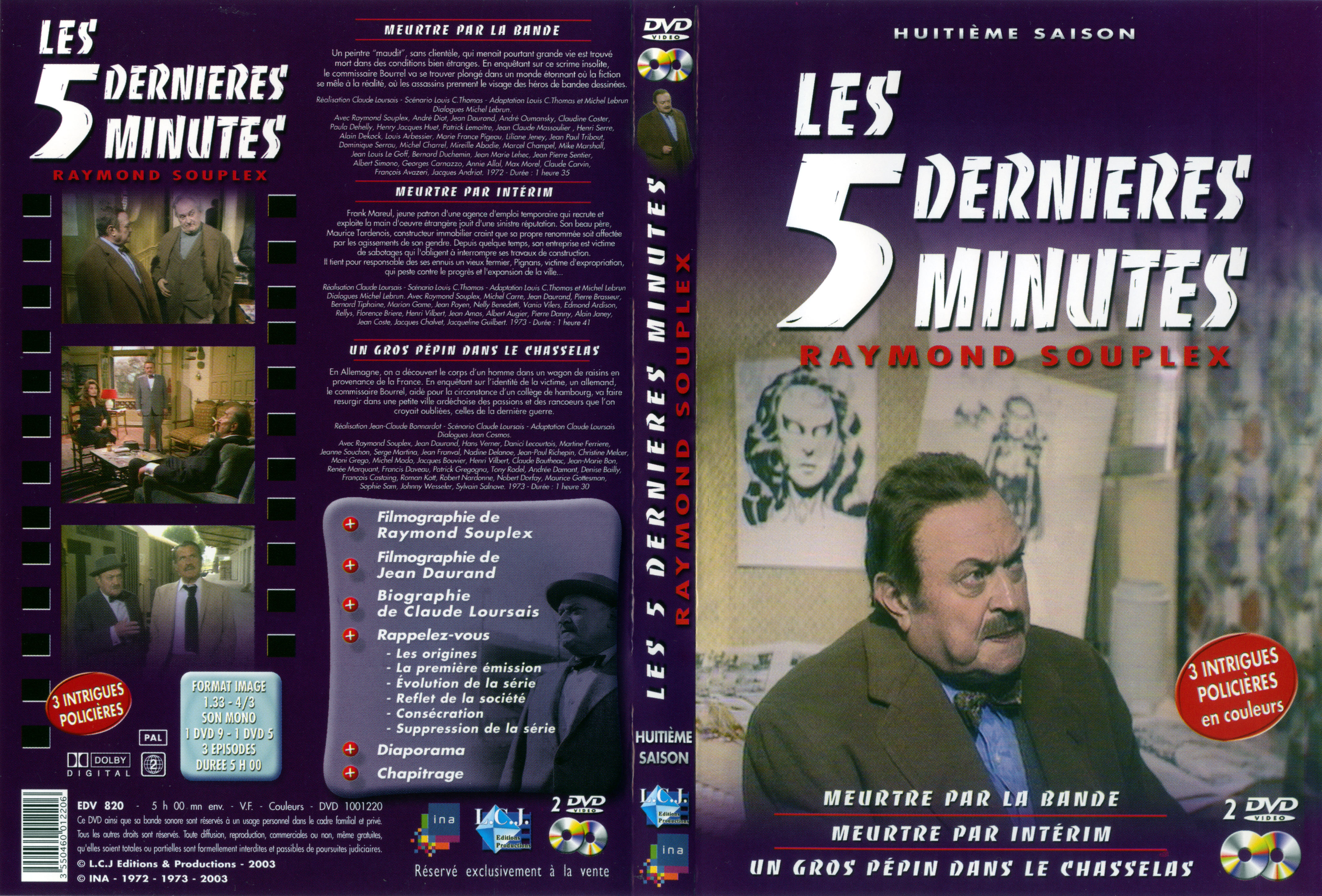 Jaquette DVD Les 5 dernires minutes Saison 08
