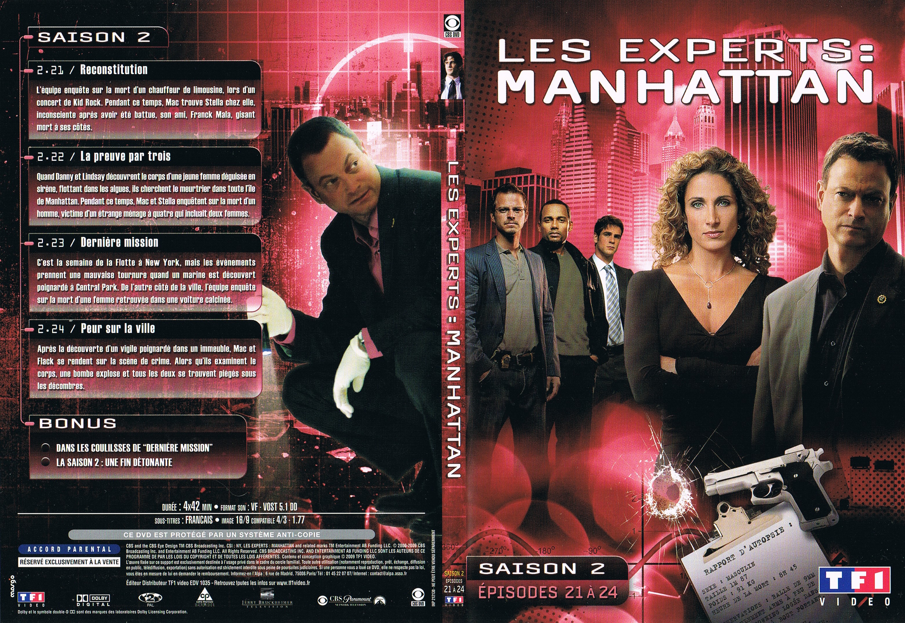 Jaquette DVD Les Experts Manhattan Saison 2 Ep 21  24