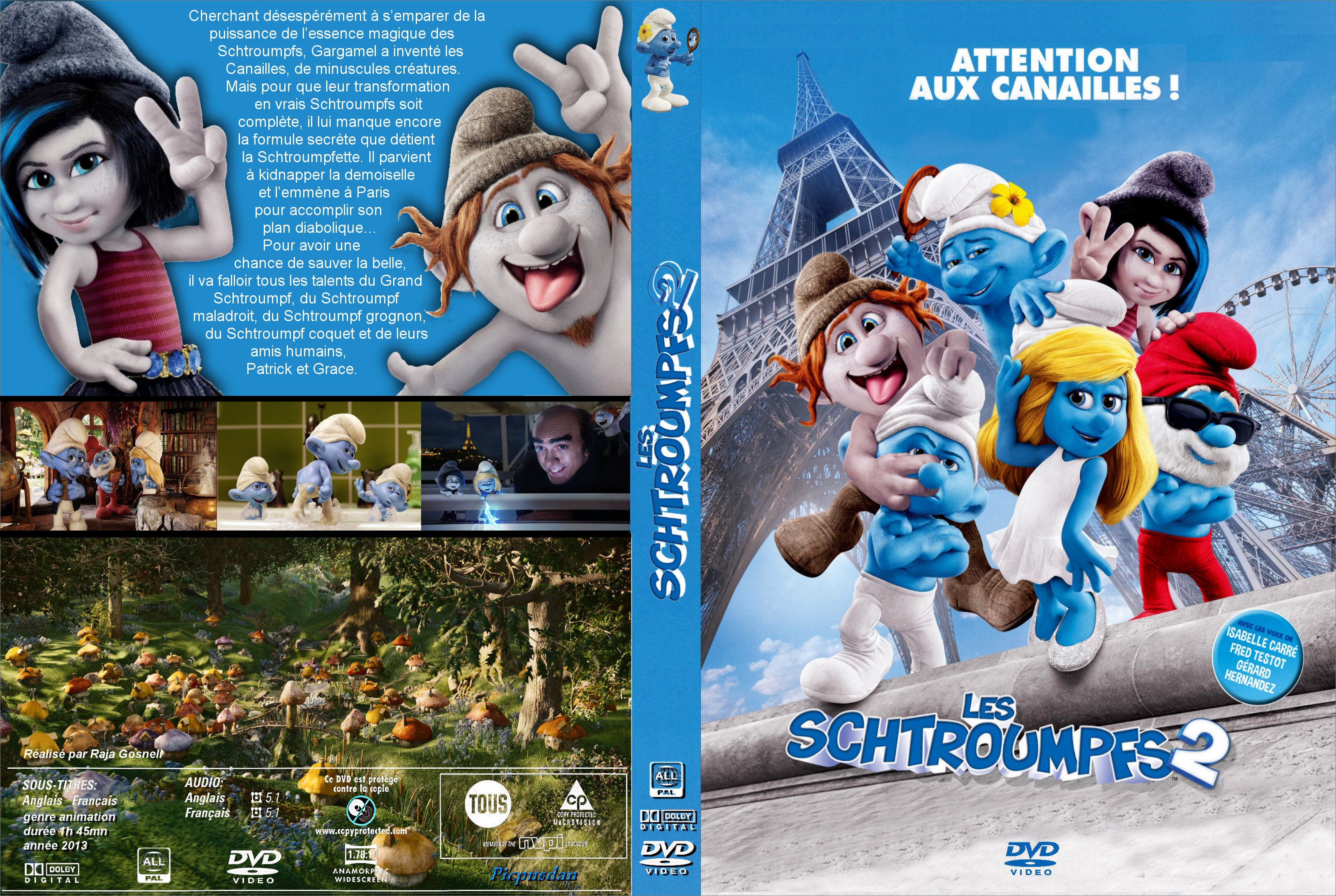 Jaquette DVD Les Schtroumpfs 2 custom