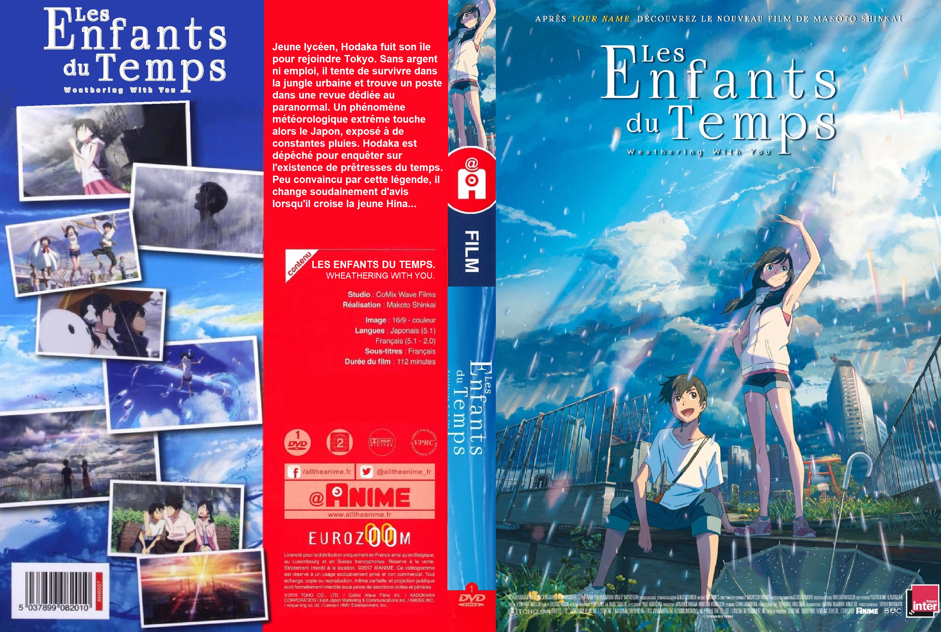 Jaquette DVD Les enfants du temps custom