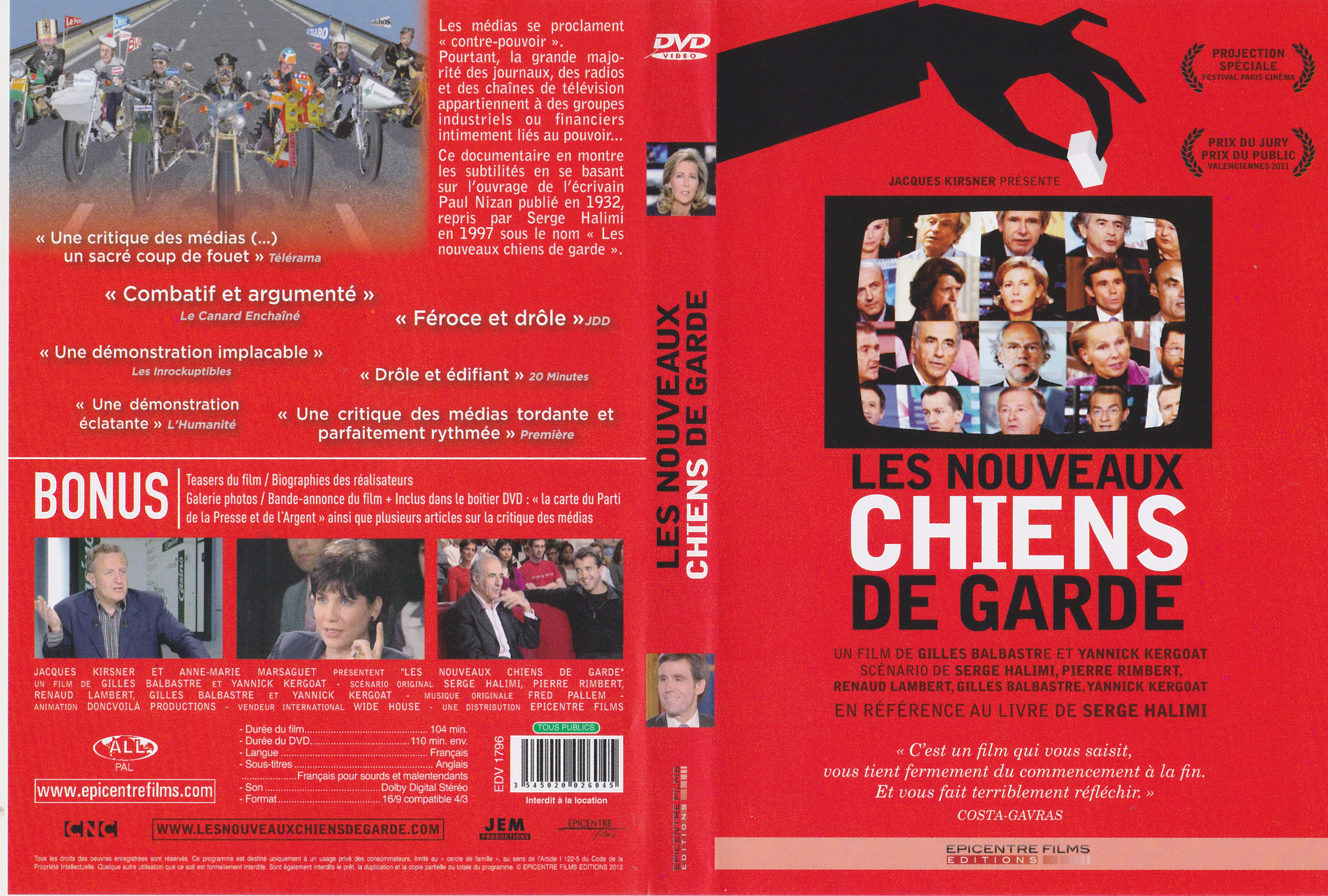 Jaquette Dvd De Les Nouveaux Chiens De Garde Cinéma Passion