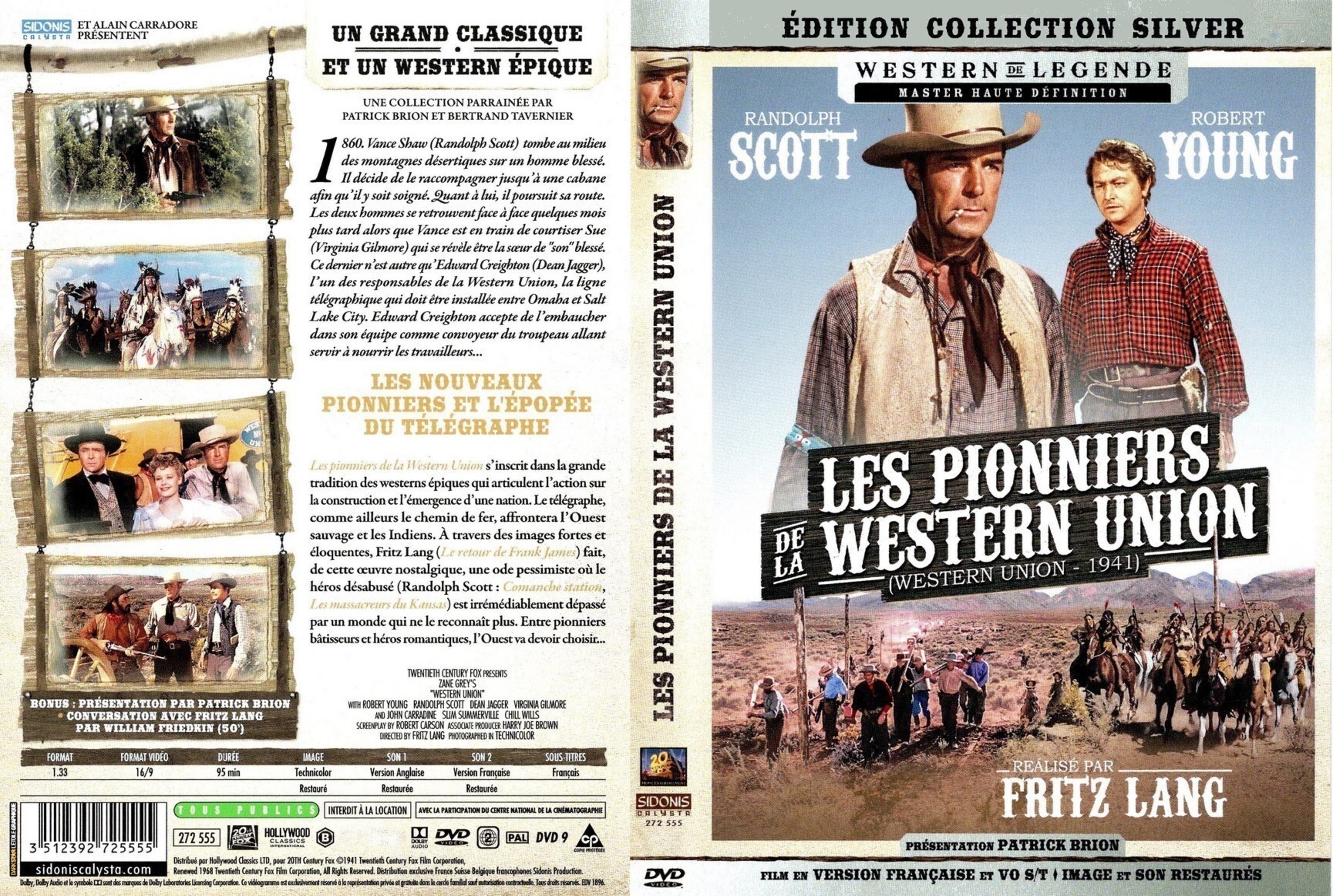 Jaquette DVD Les pionniers de la Western Union v2