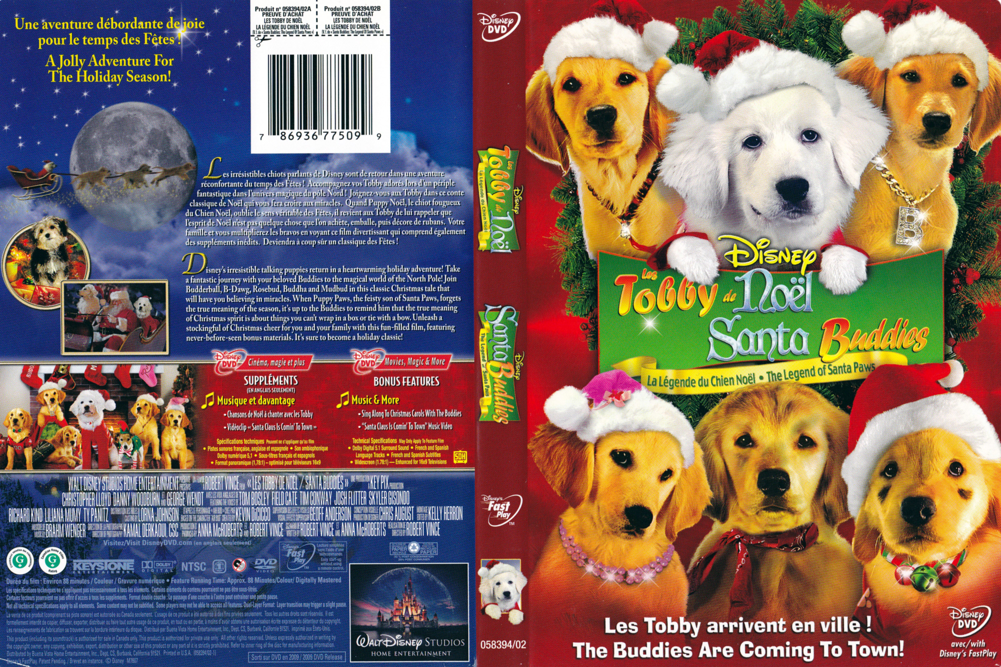 Jaquette DVD Les tobby de Nol - Santa buddies (Canadienne