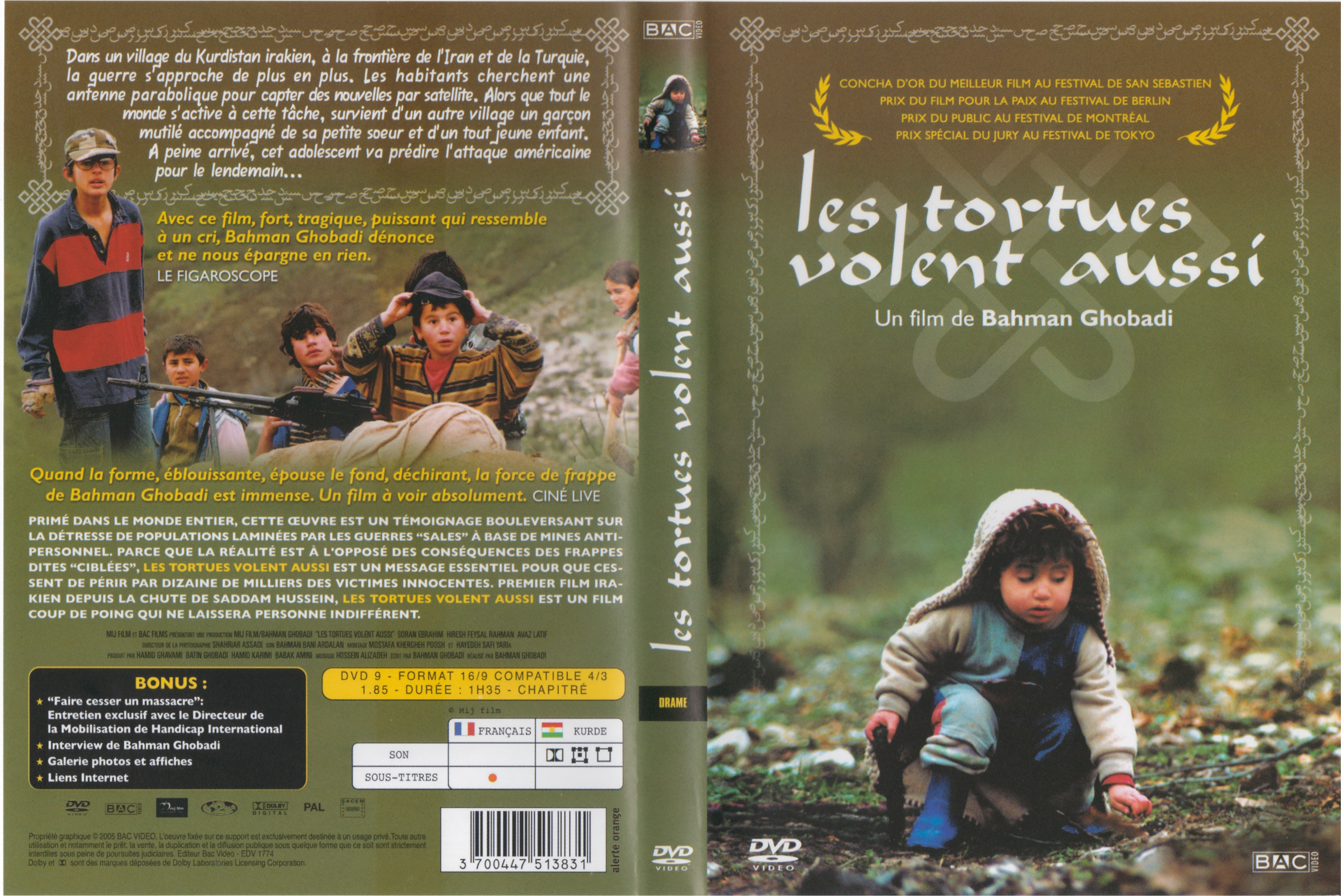 Jaquette DVD Les tortues volent aussi