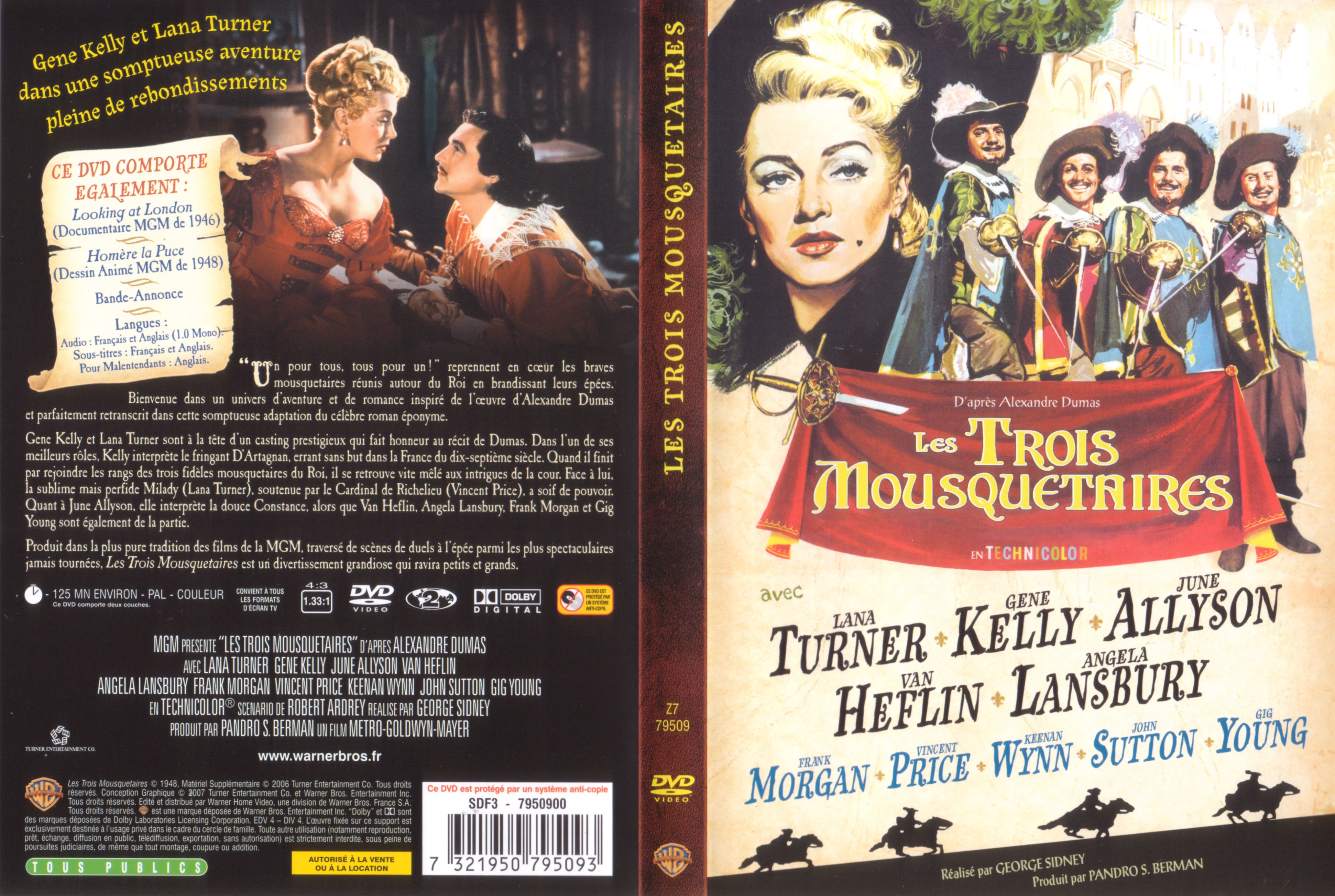 Jaquette DVD Les trois mousquetaires (1948)