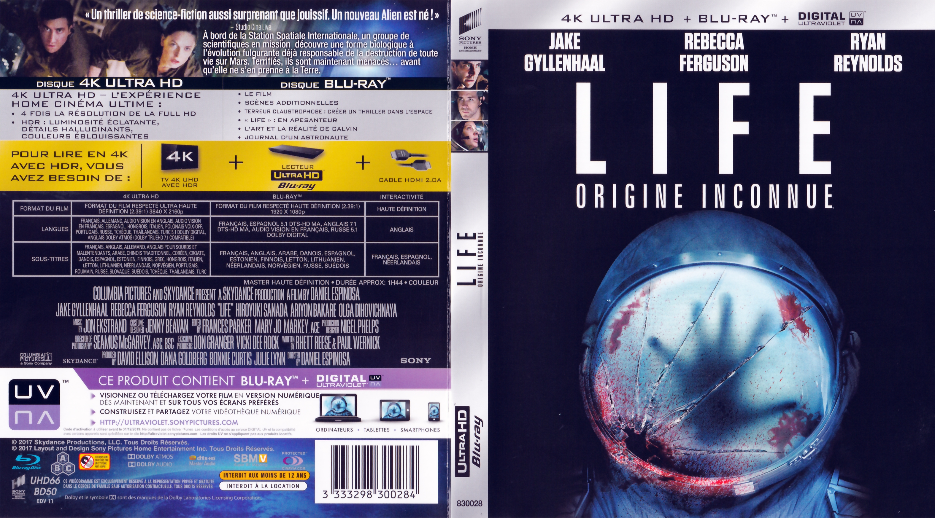 Jaquette DVD Life Origine inconnue 4K (BLU-RAY)