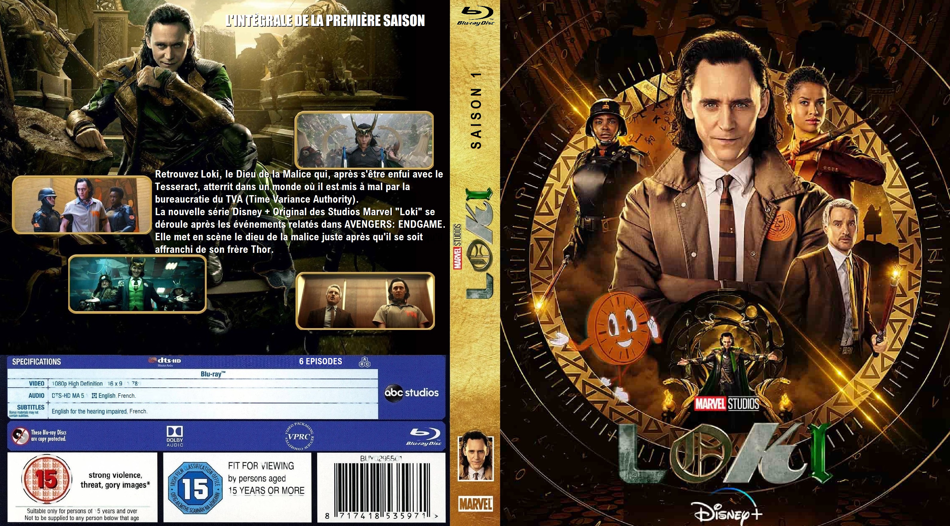 Jaquette DVD de Loki Saison 1 custom (BLU-RAY) - Cinéma Passion