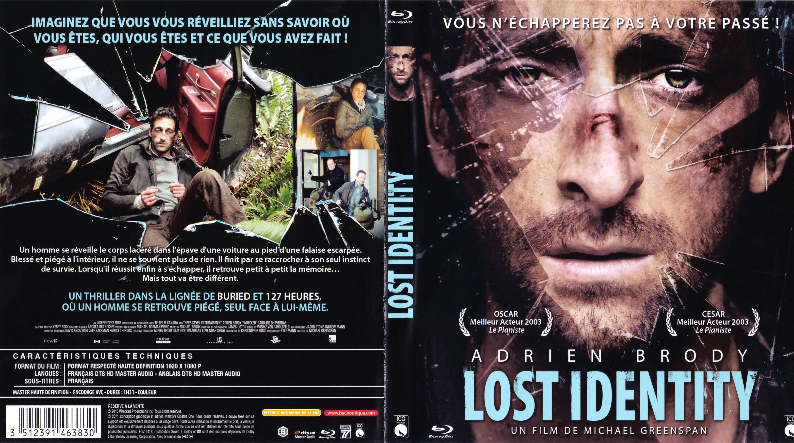 Jaquette DVD Lost identity (BLU-RAY)