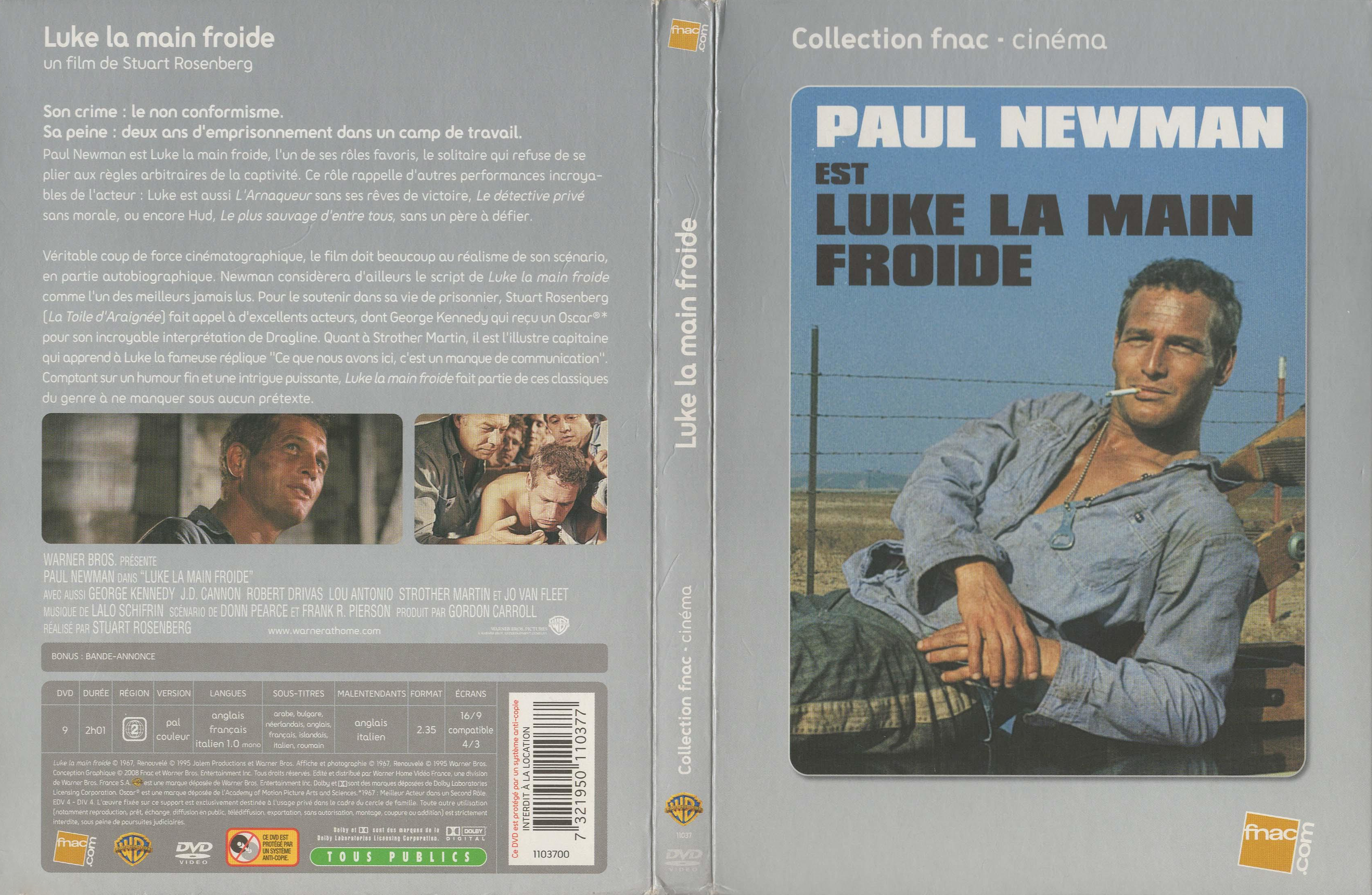 Jaquette DVD Luke la main froide v3
