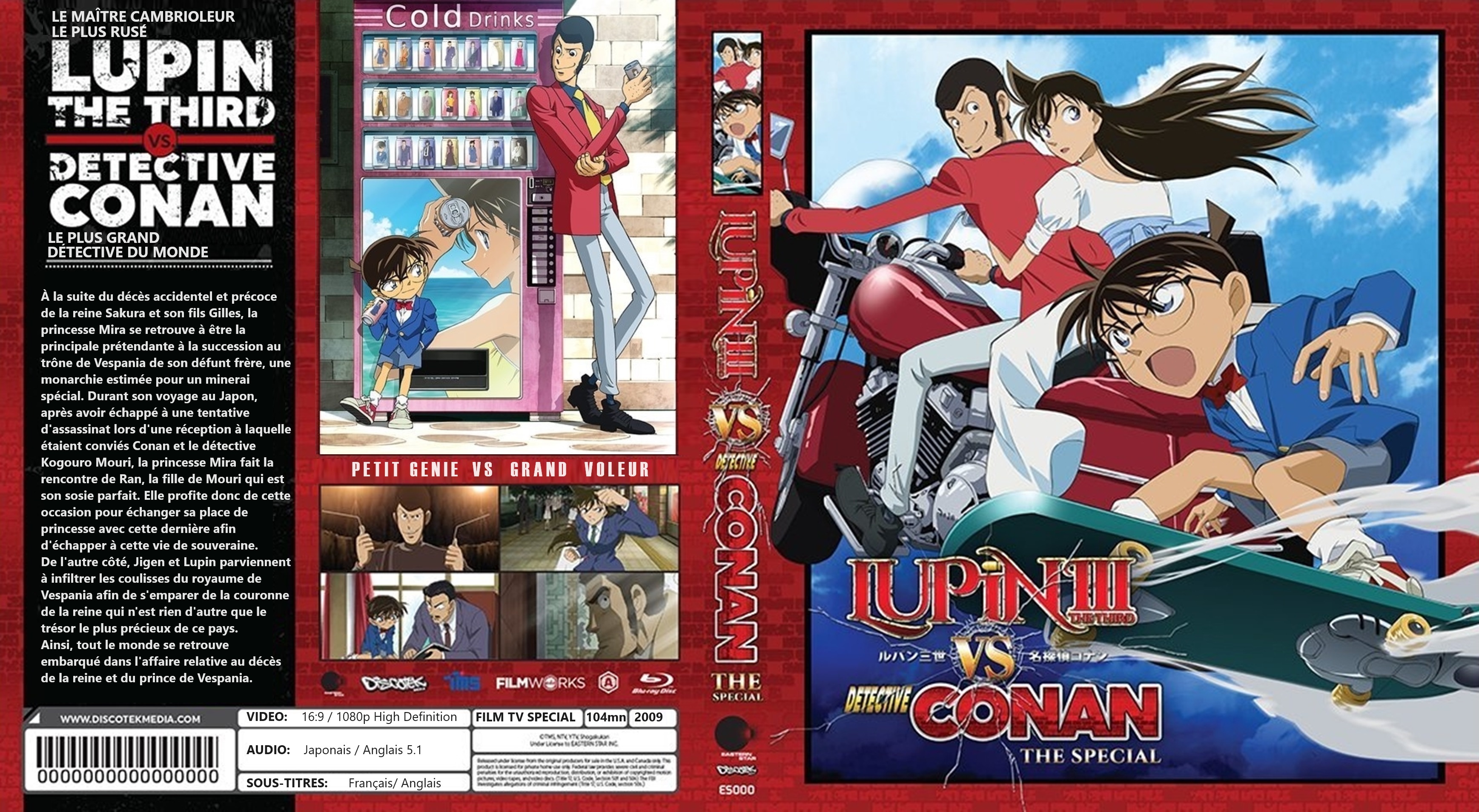 Jaquette DVD Lupin III vs detective Conan special (2009) BLU RAY custom