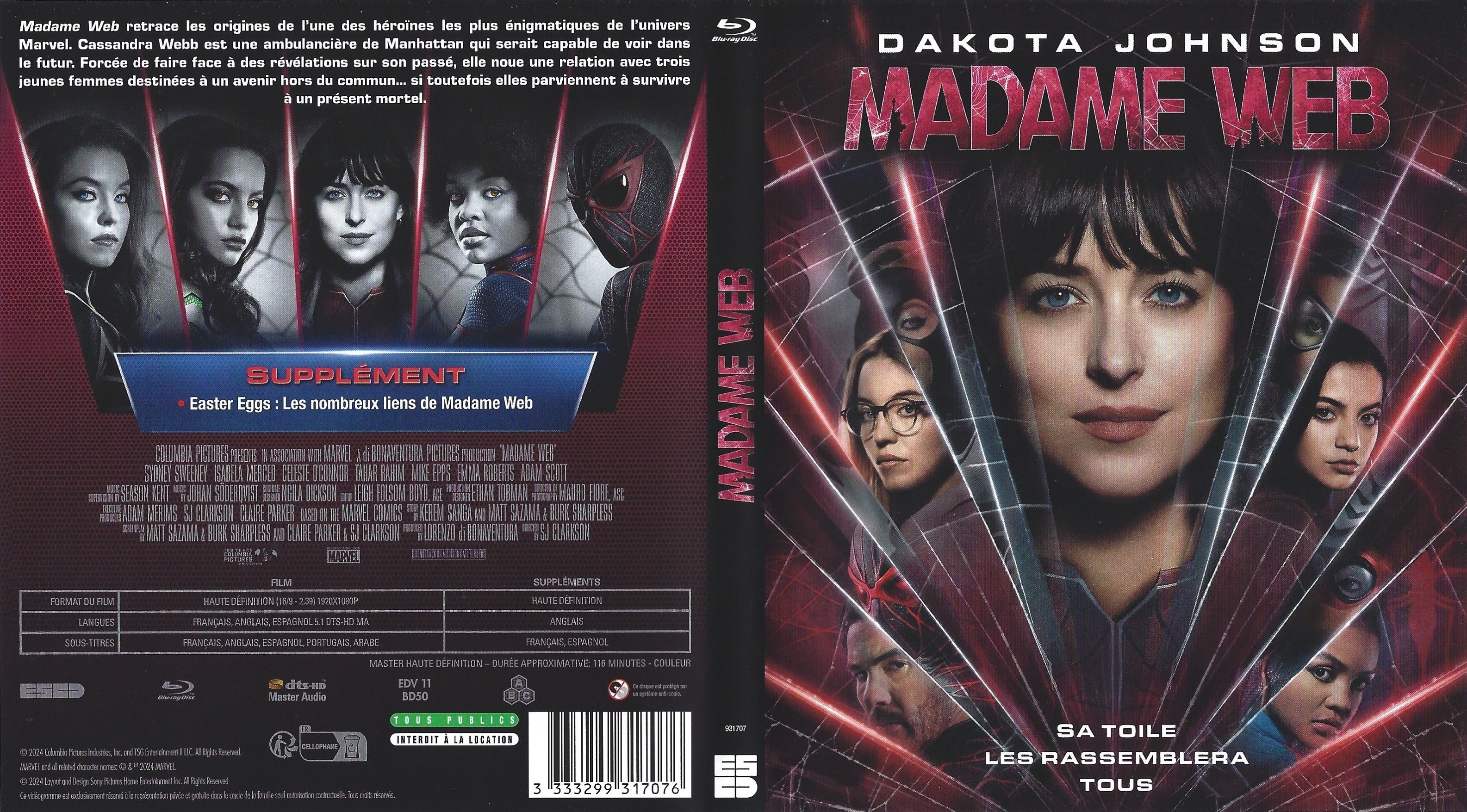 Jaquette DVD Madame Web (BLU-RAY)