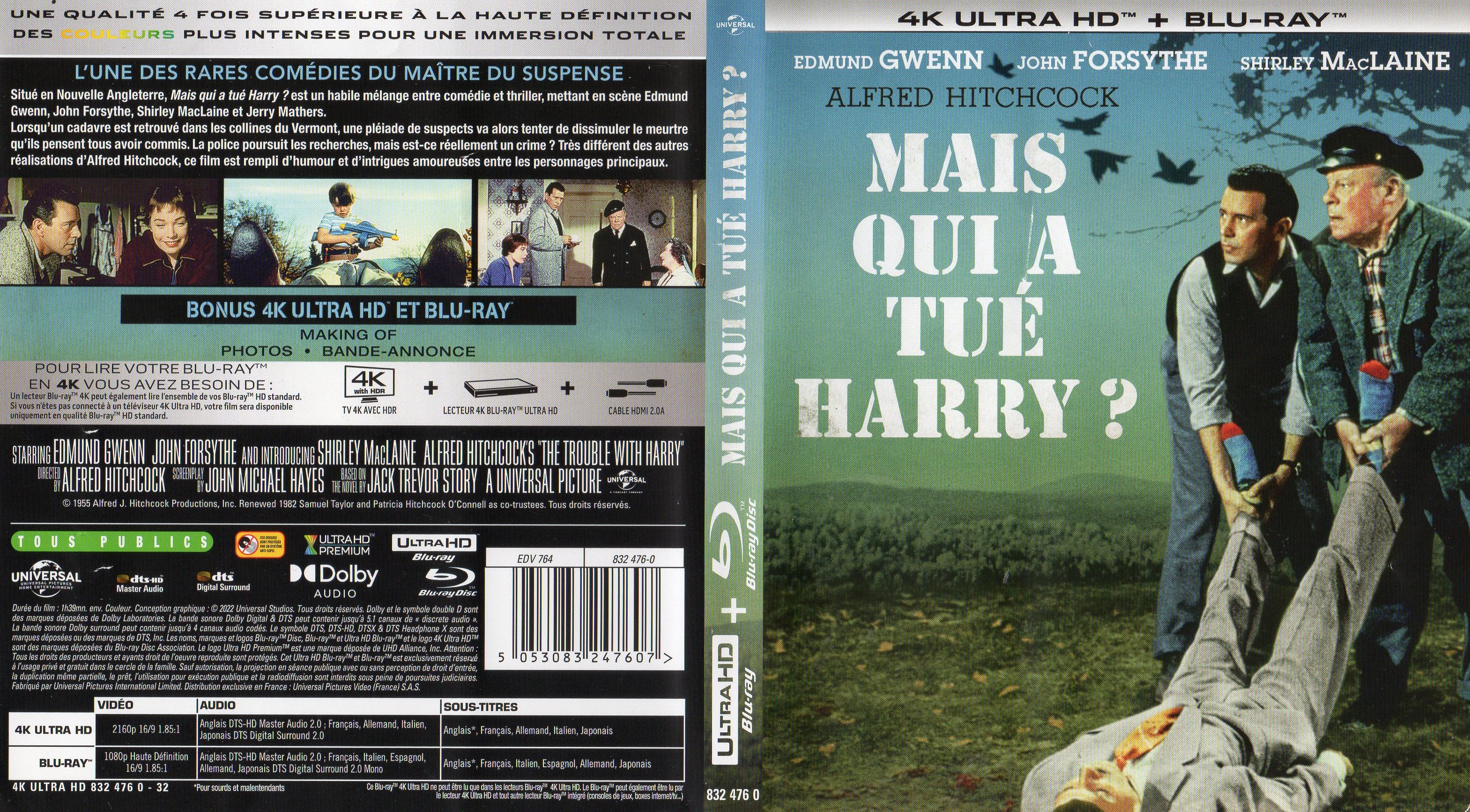 Jaquette DVD Mais qui a tu Harry 4K (BLU-RAY)