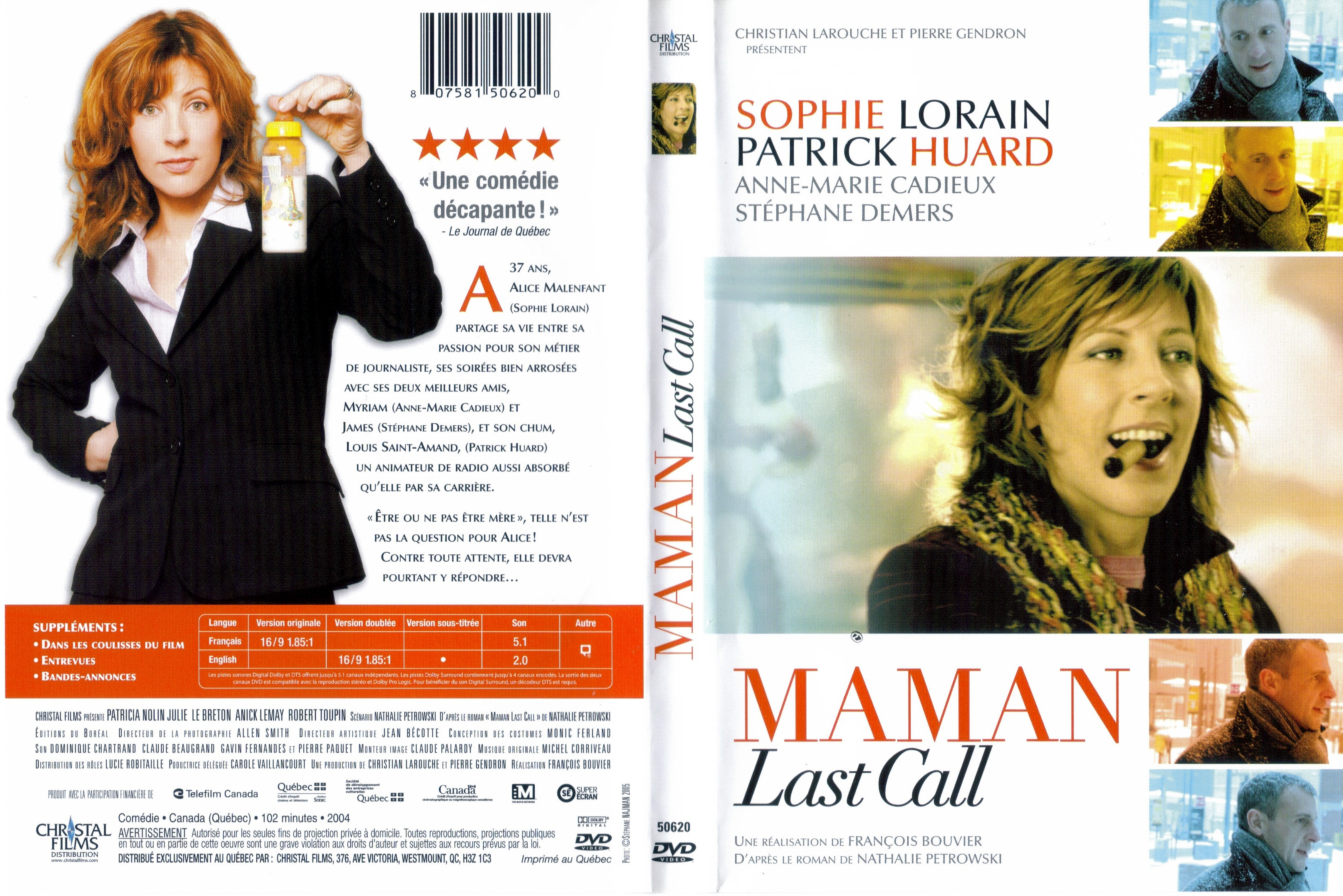 Jaquette DVD Maman last call (Canadienne)