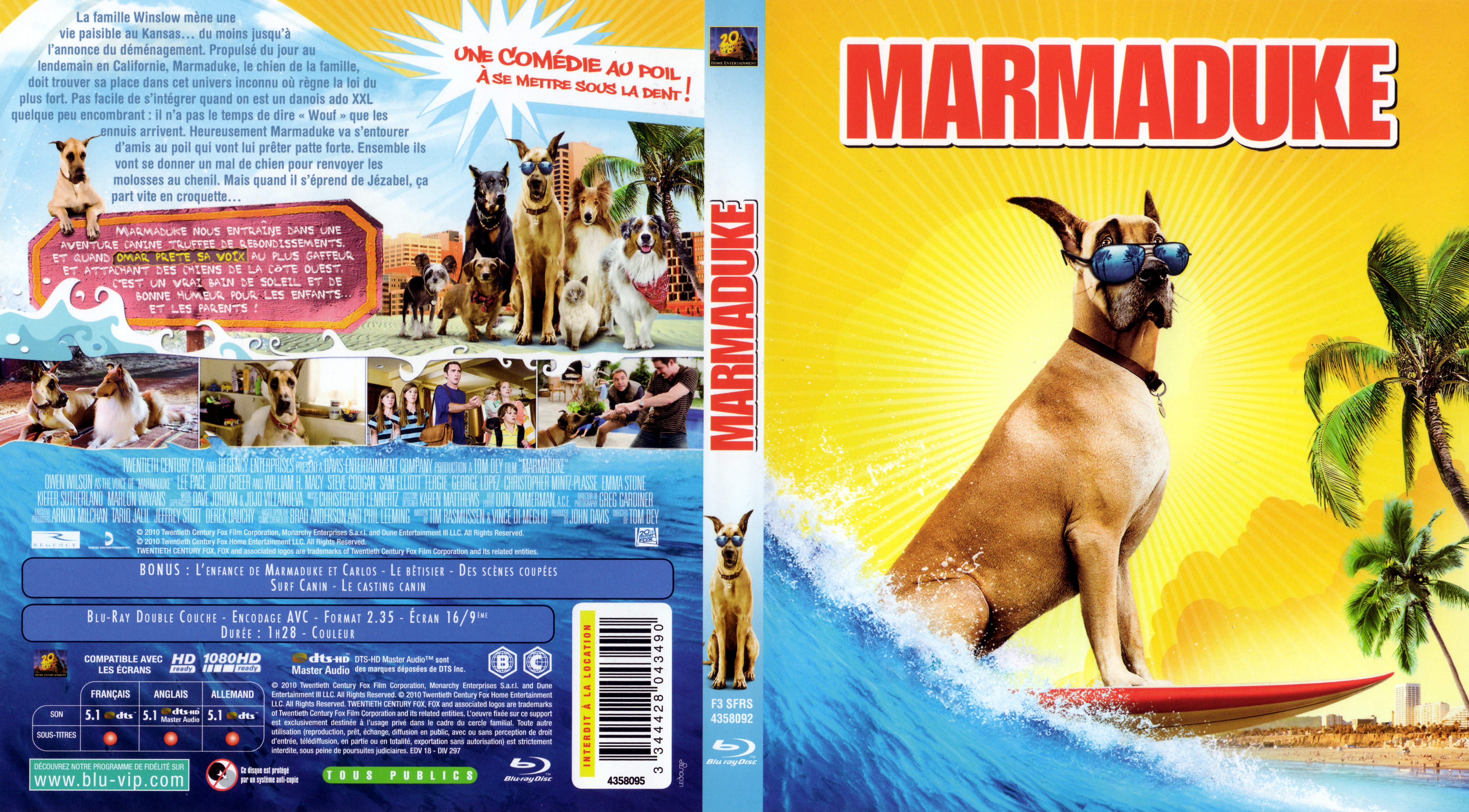 Jaquette DVD Marmaduke (BLU-RAY)