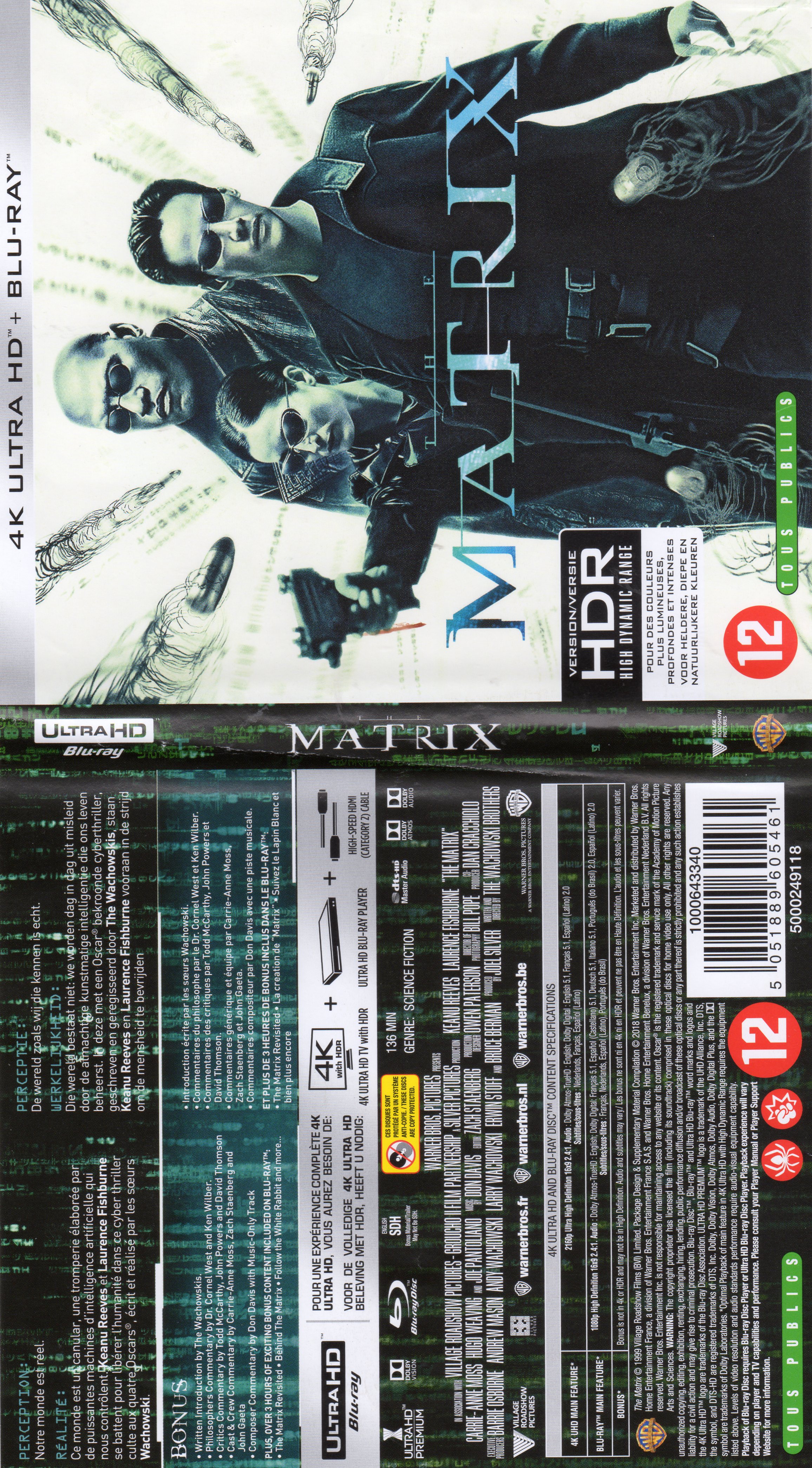 Jaquette DVD Matrix 4K (BLU-RAY)