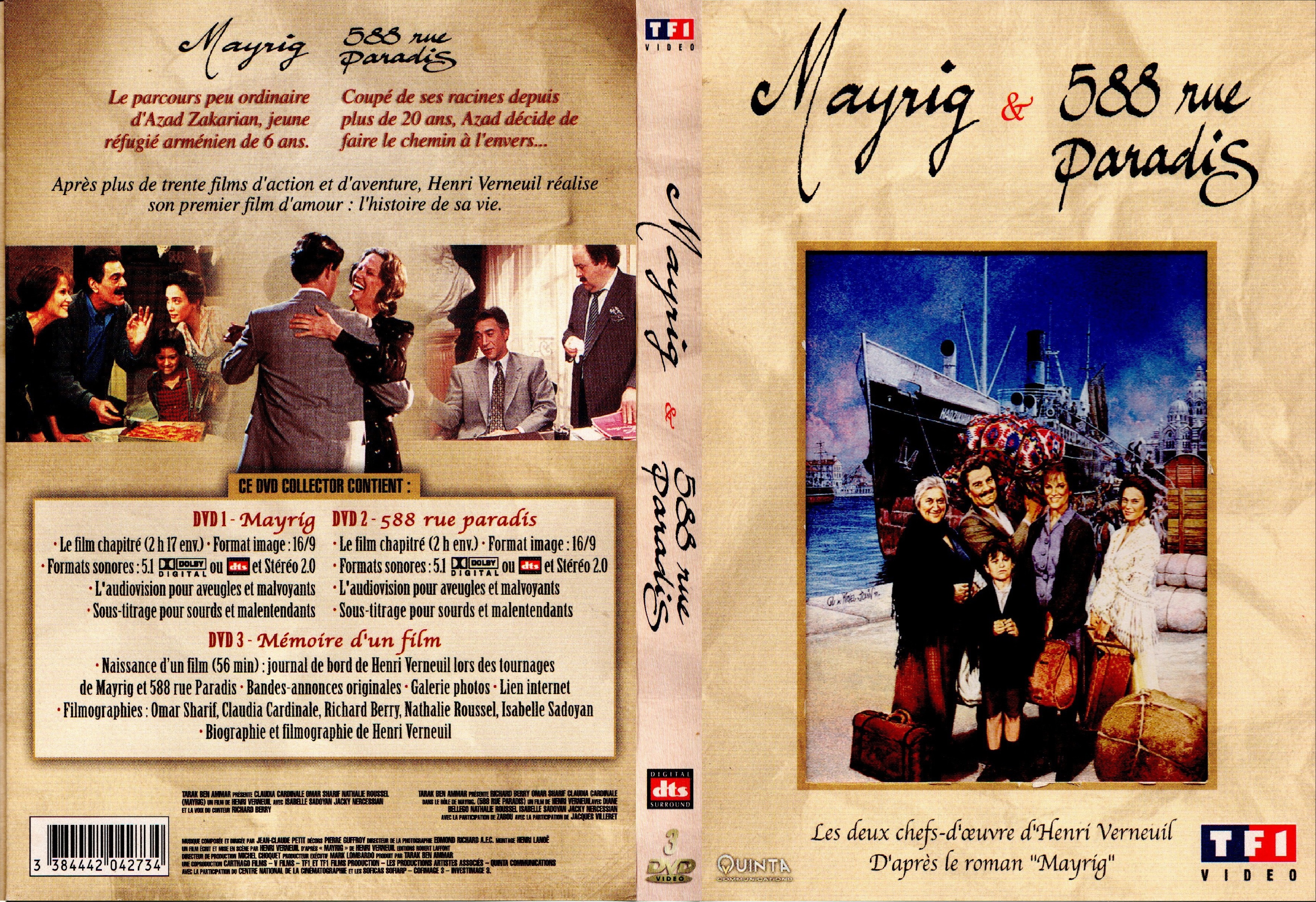 Jaquette DVD Mayrig & 588 rue du Paradis