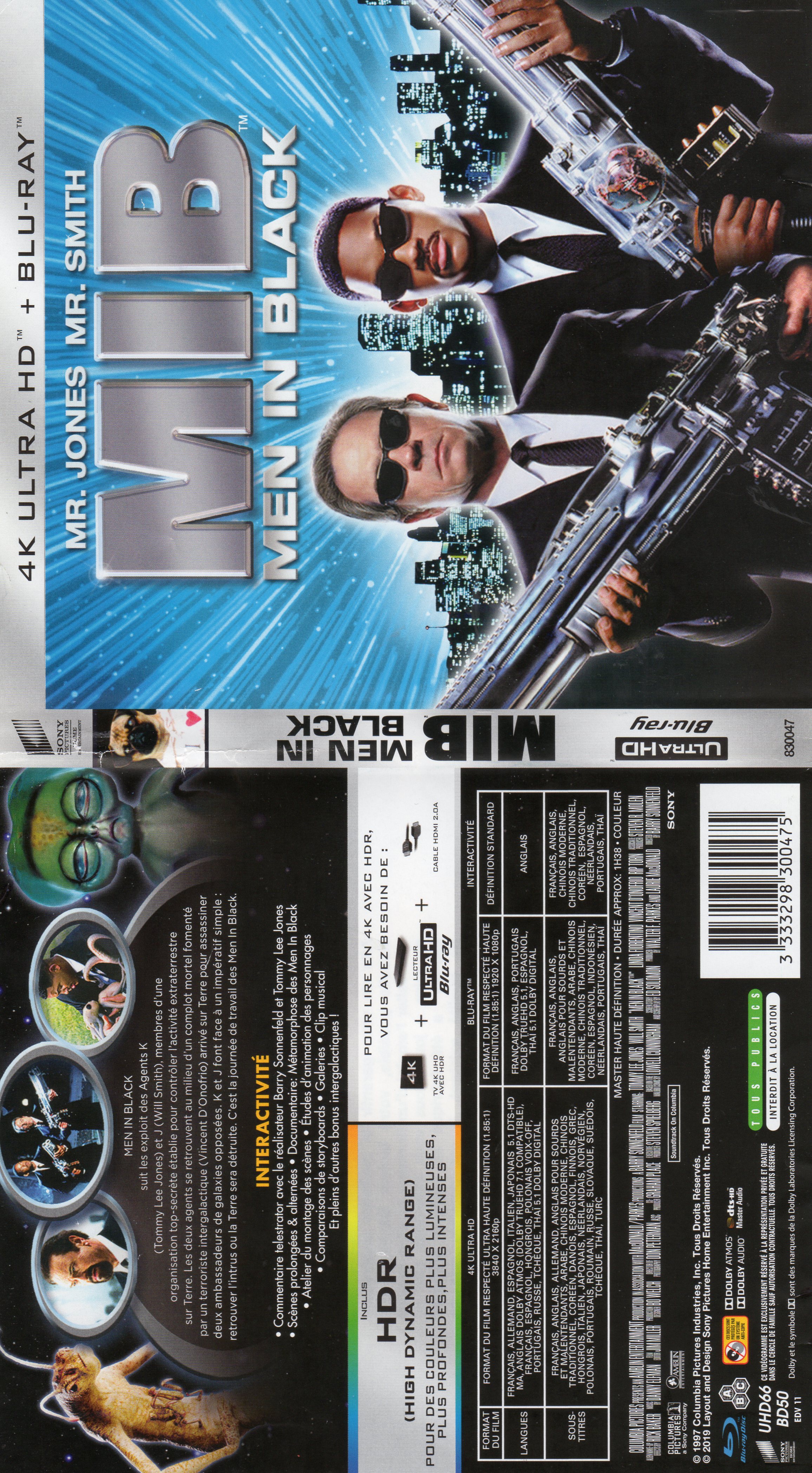 Jaquette DVD Men in Black 4K (BLU-RAY)