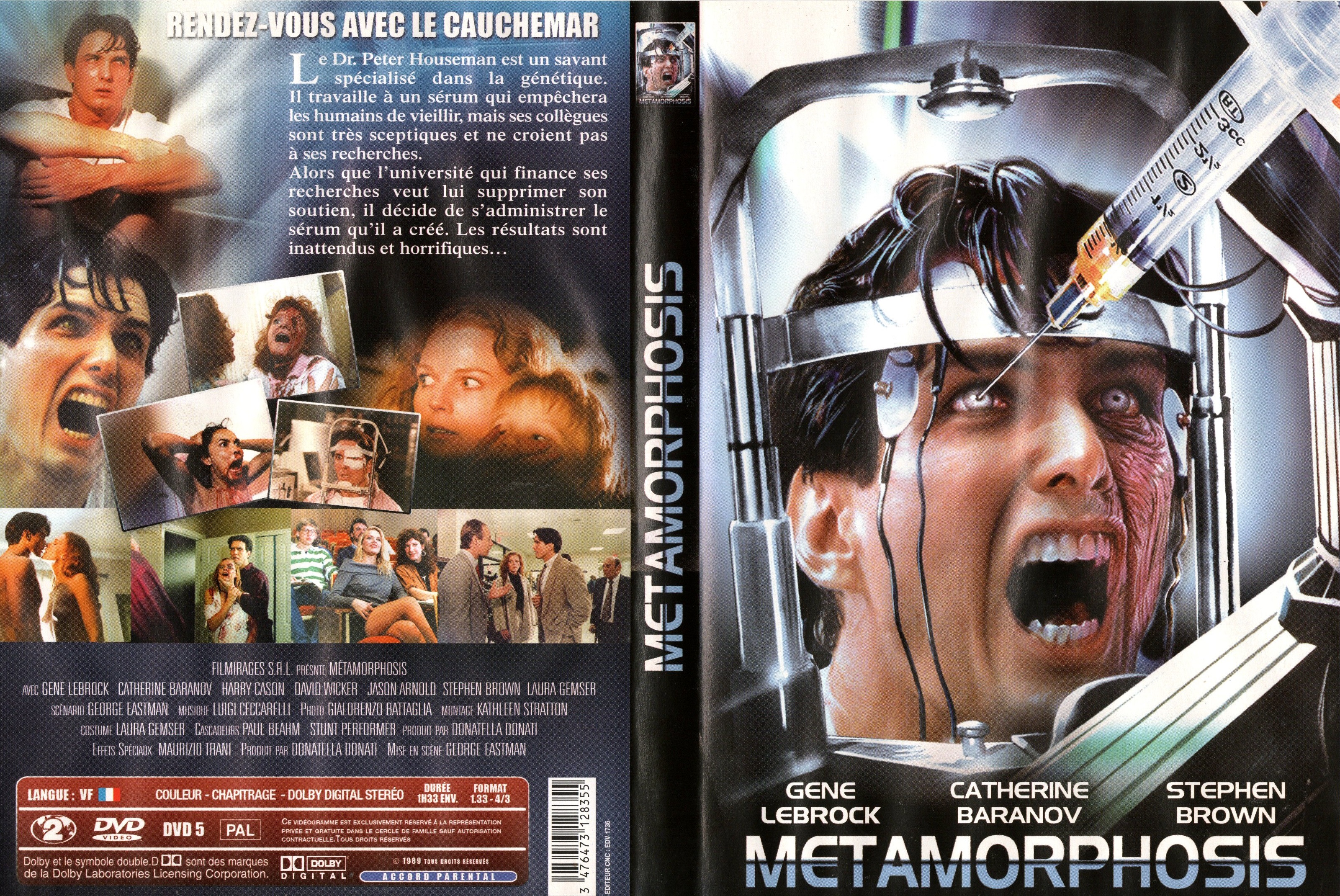 Jaquette DVD Metamorphosis (1990)