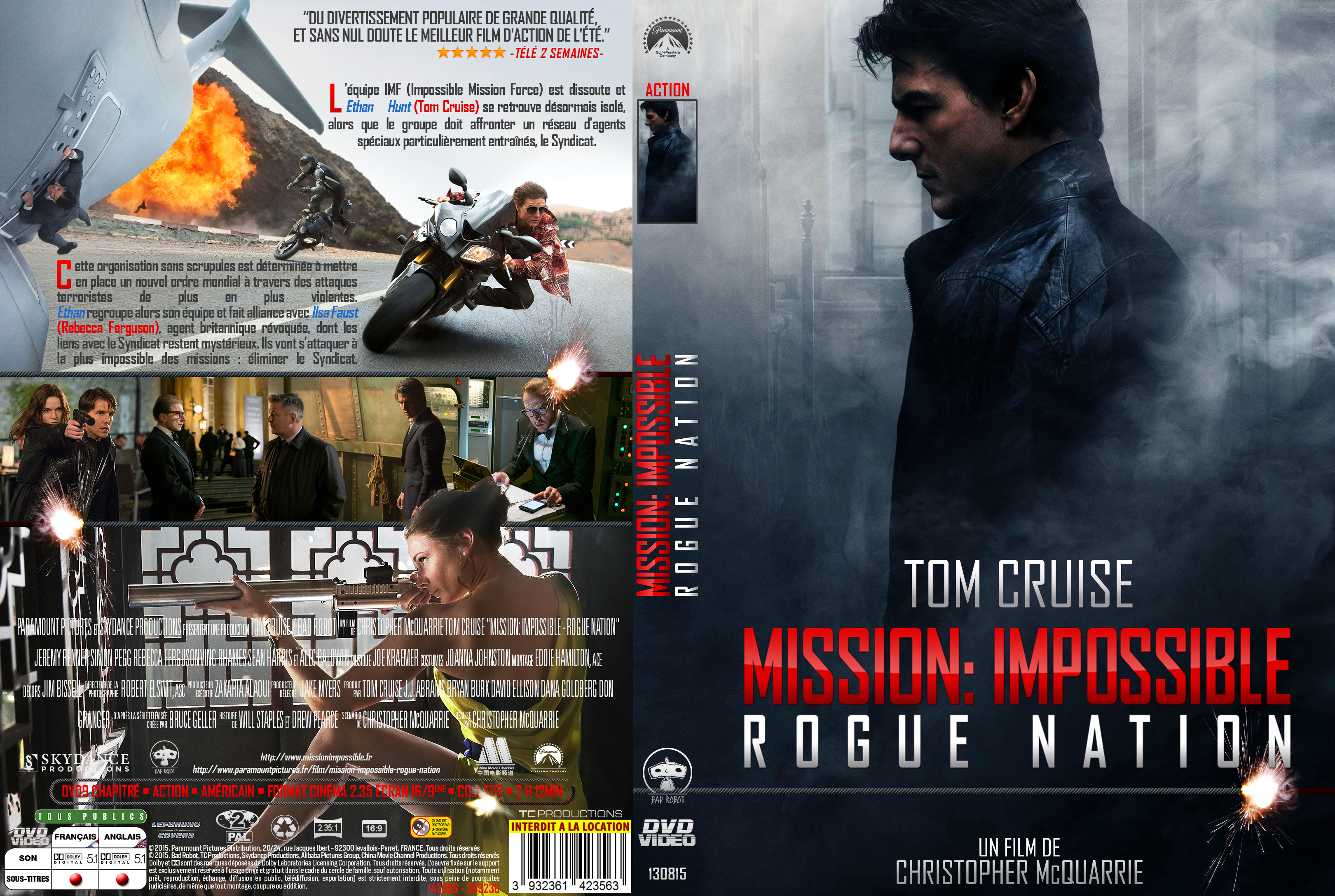 Jaquette DVD Mission : Impossible Rogue Nation custom