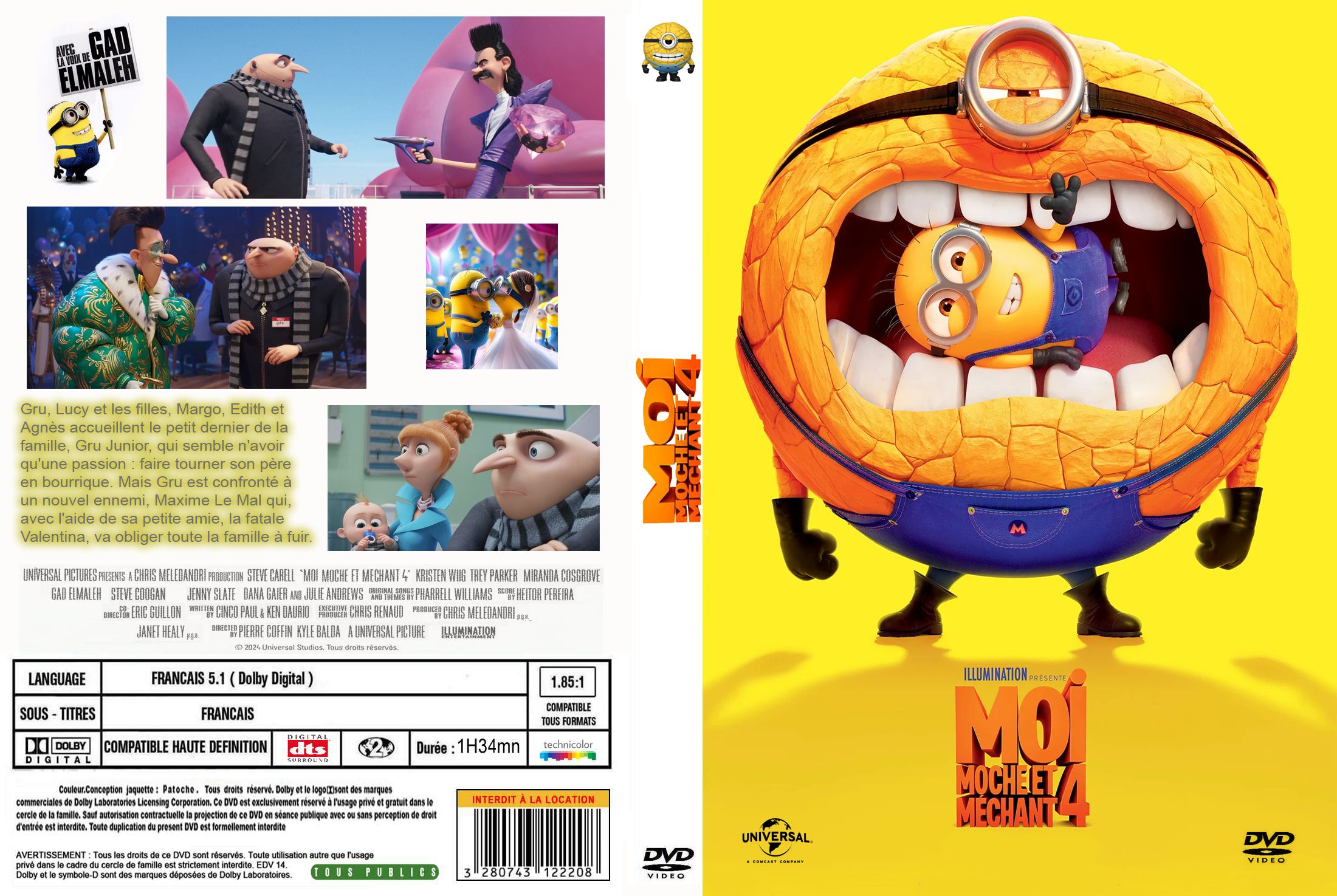 Jaquette DVD Moi, Moche et Mechant 4 custom