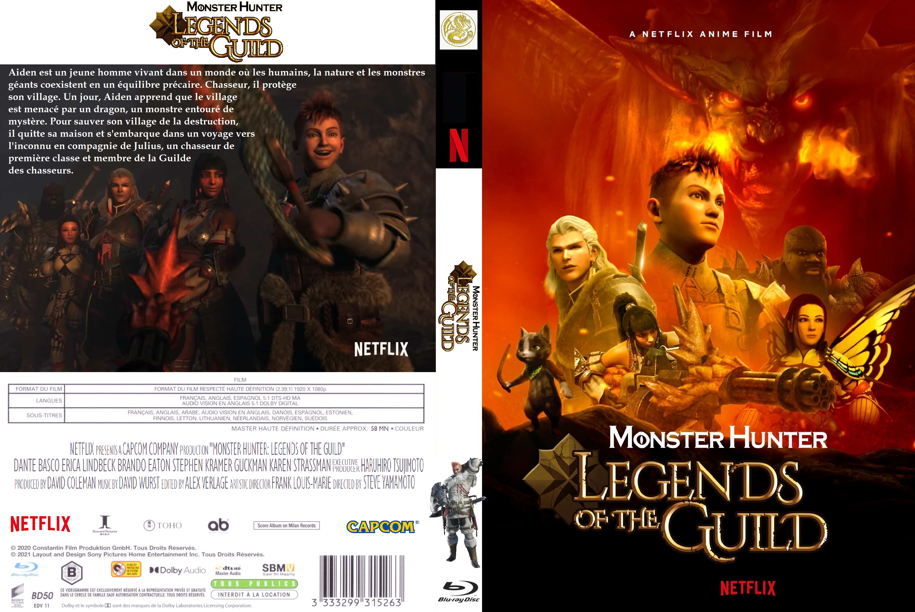 Jaquette DVD Monster Hunter Legends of the Guild custom v2