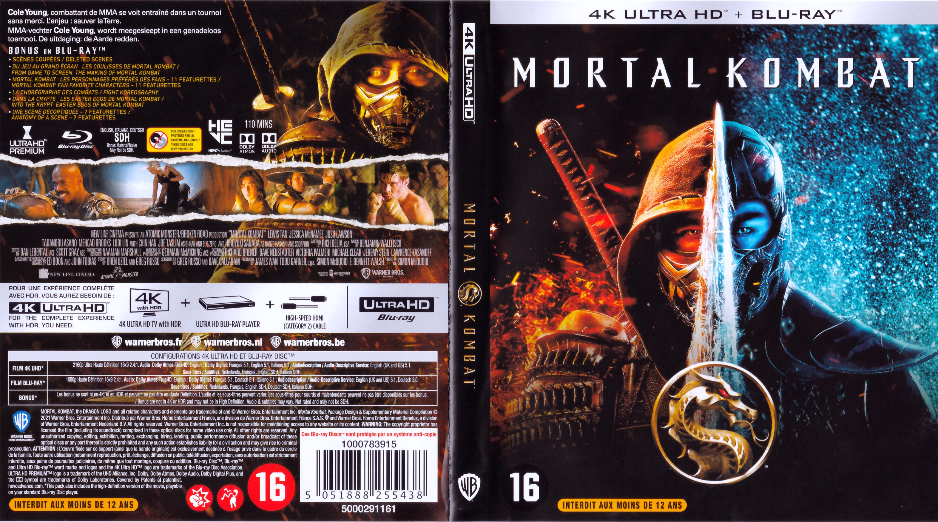 Jaquette DVD Mortal kombat 4K (BLU-RAY)