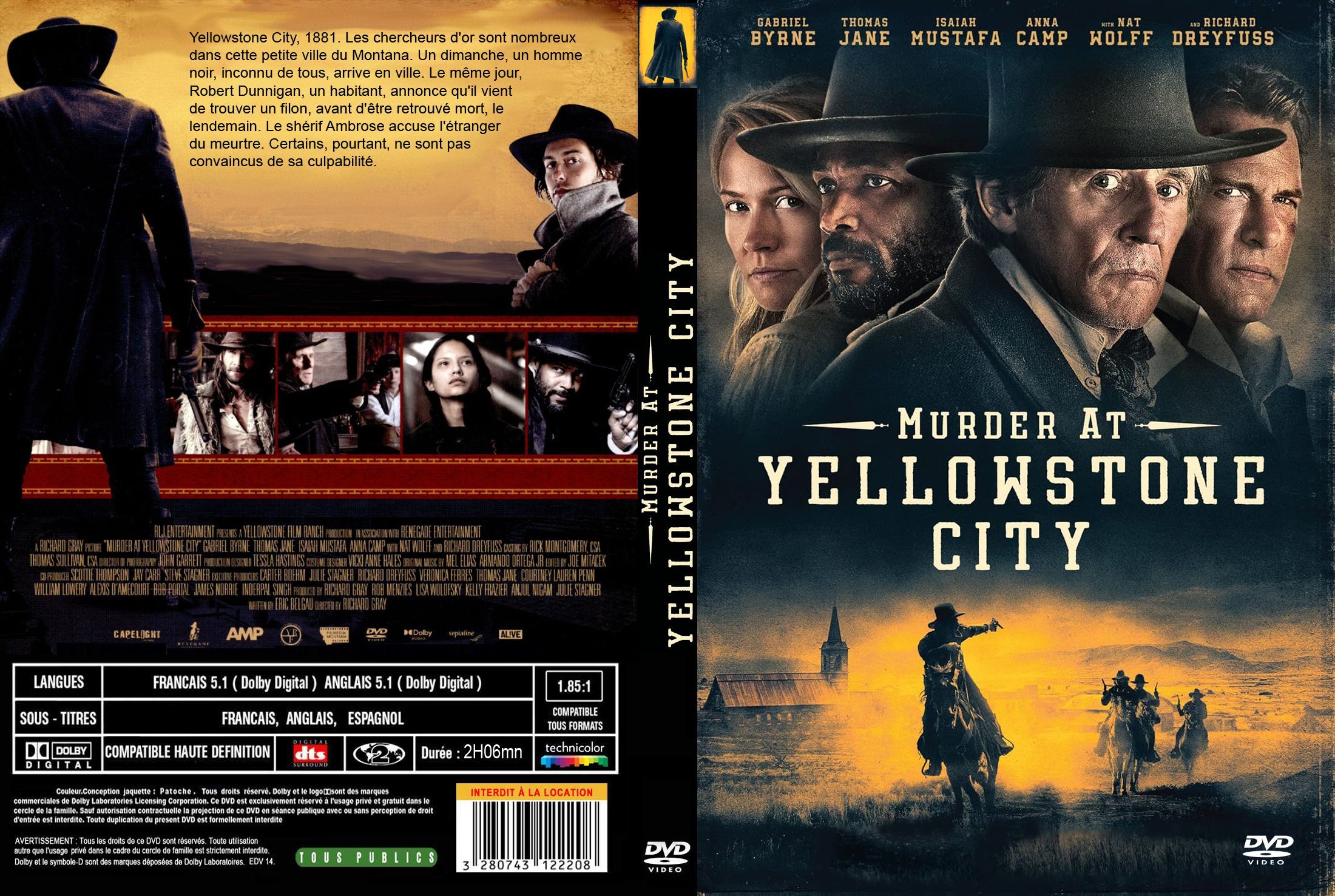 Jaquette DVD Murder at Yellowstone City custom