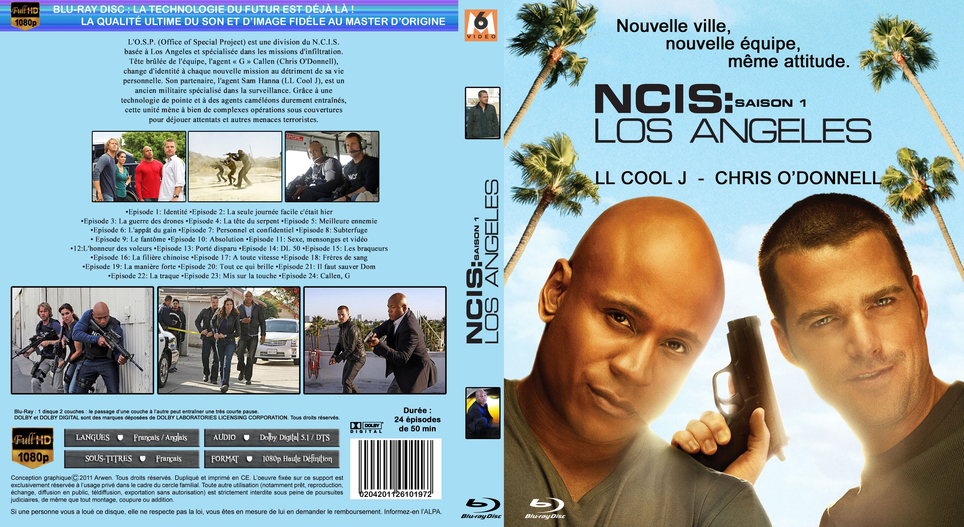 Jaquette DVD NCIS los angeles saison 1 custom (BLU-RAY)