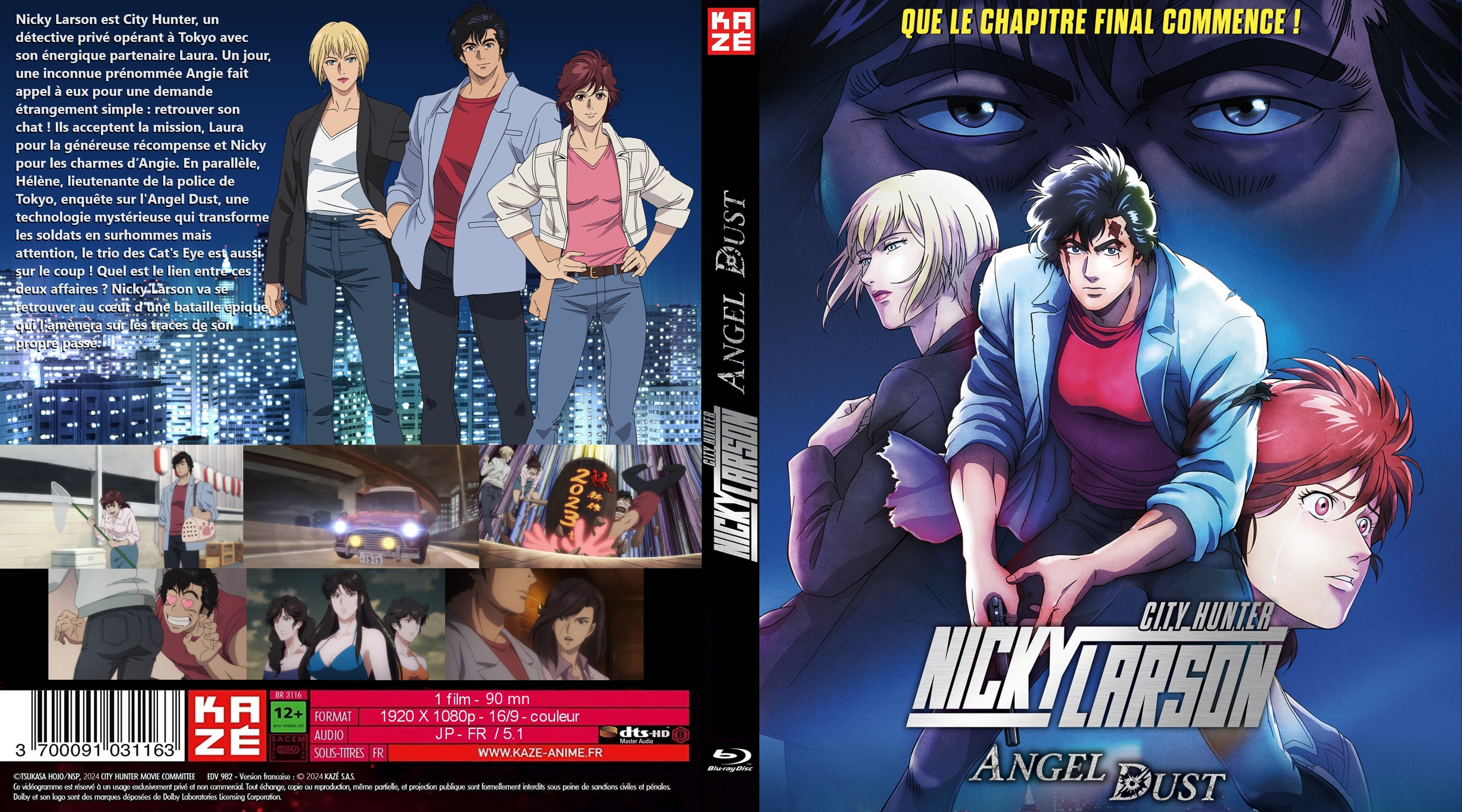 Jaquette DVD Nicky Larson Angel Dust custom (BLU-RAY)