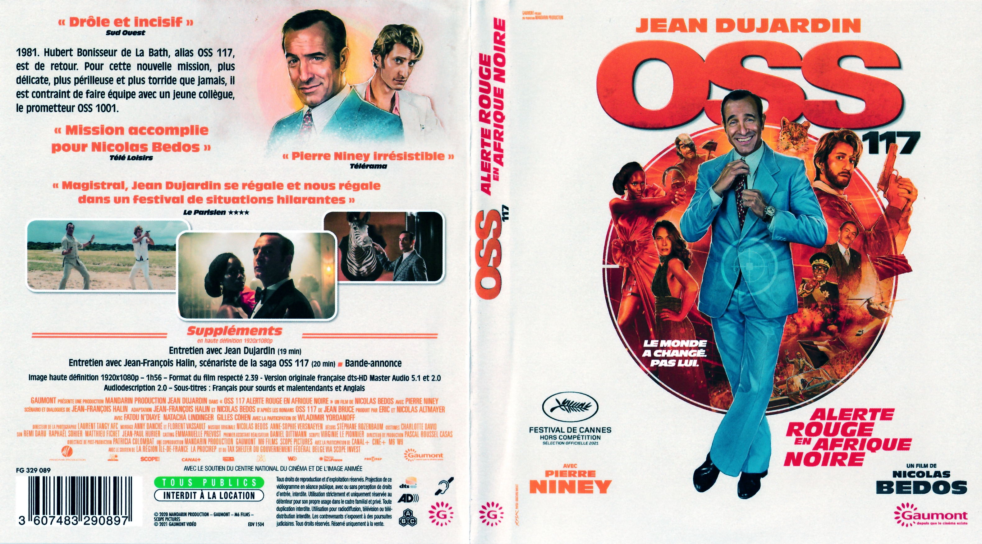 Jaquette DVD Oss 117 - Alerte rouge en Afrique noire (BLU-RAY)