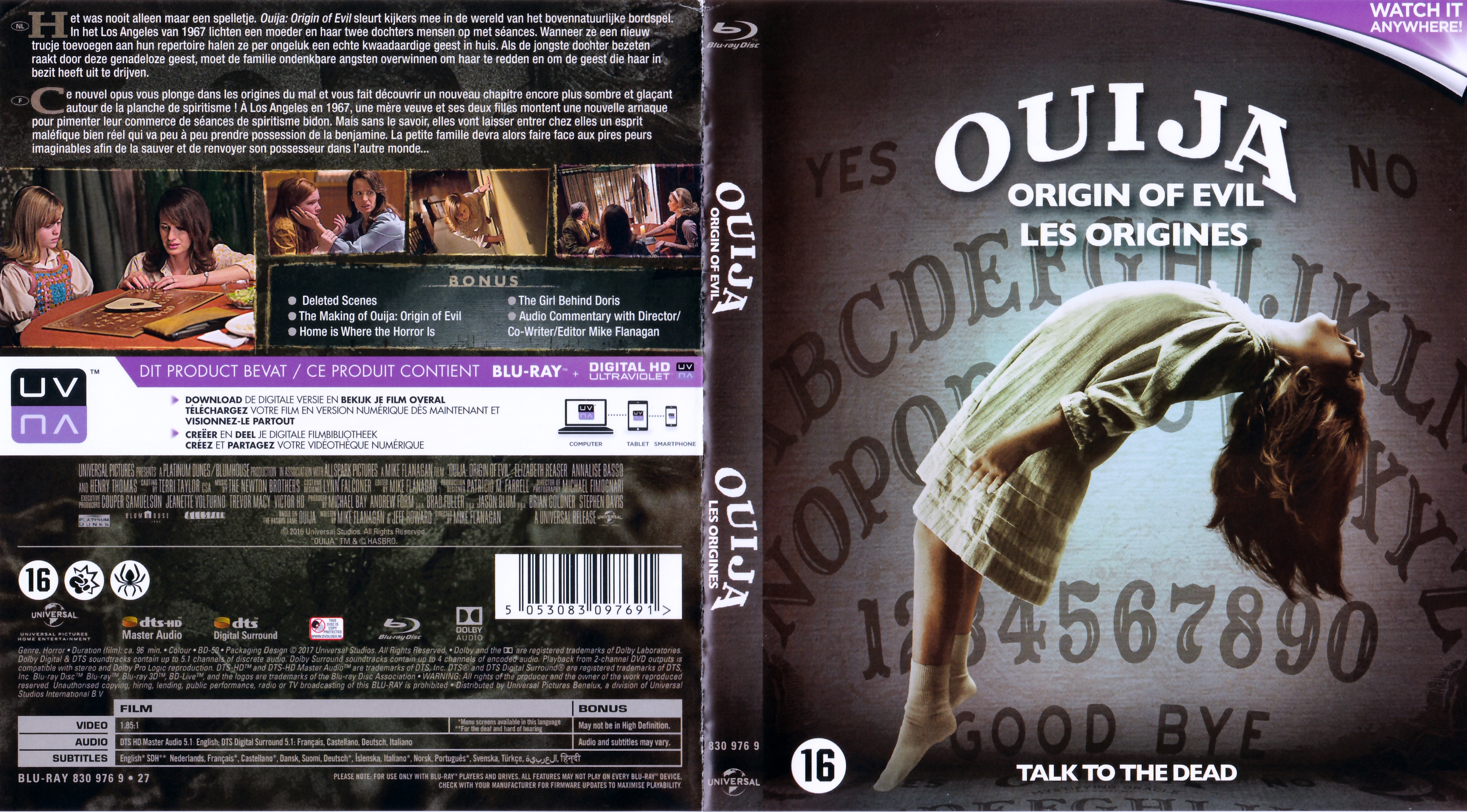 Jaquette DVD Ouija - Les origines (BLU-RAY)