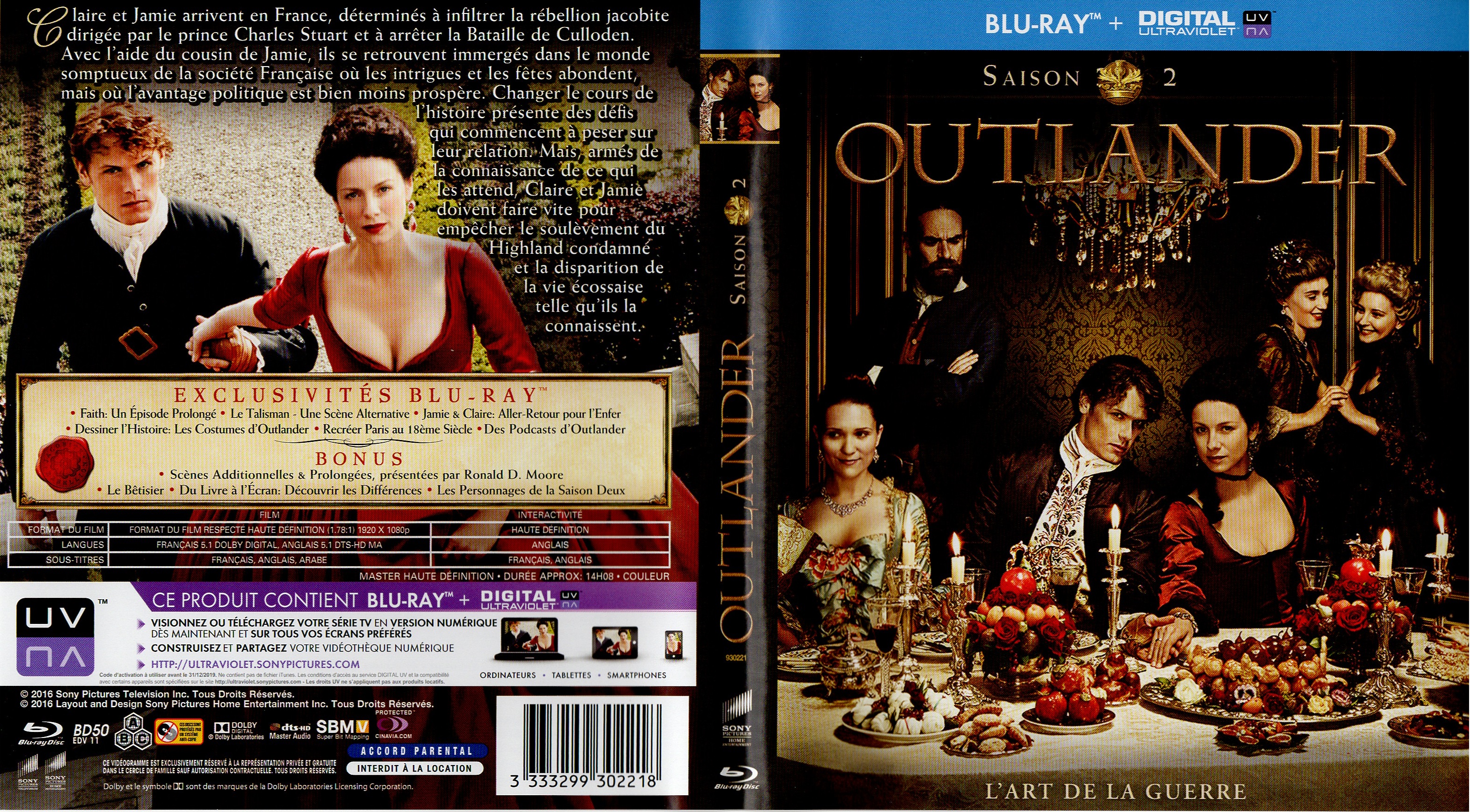 Jaquette DVD Outlander Saison 2 (BLU-RAY)