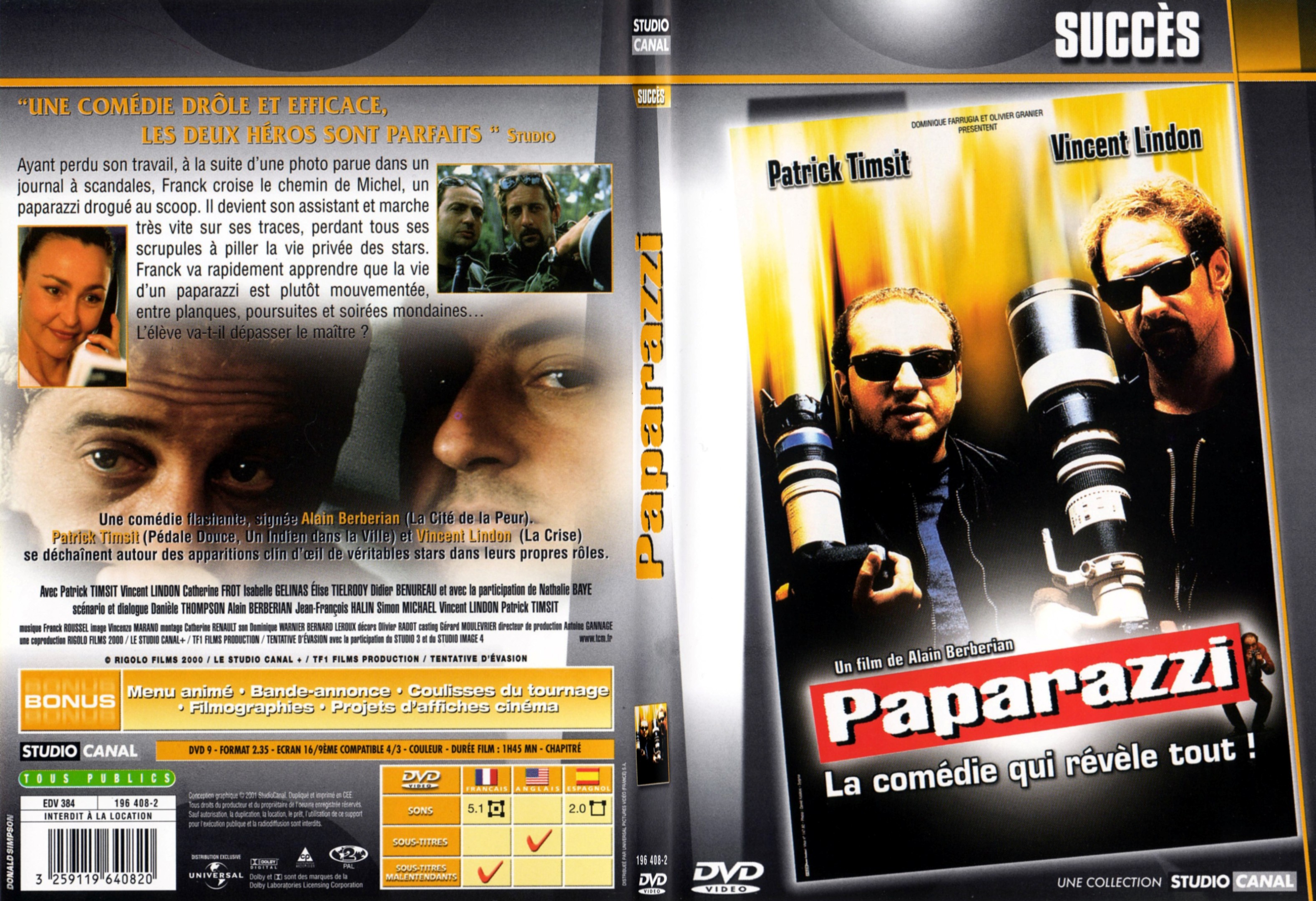 Jaquette DVD Paparazzi - SLIM