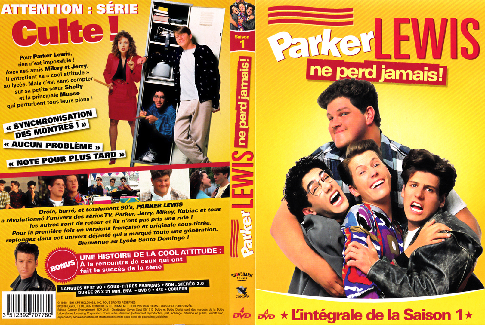 Jaquette DVD Parker Lewis ne perd jamais saison 1