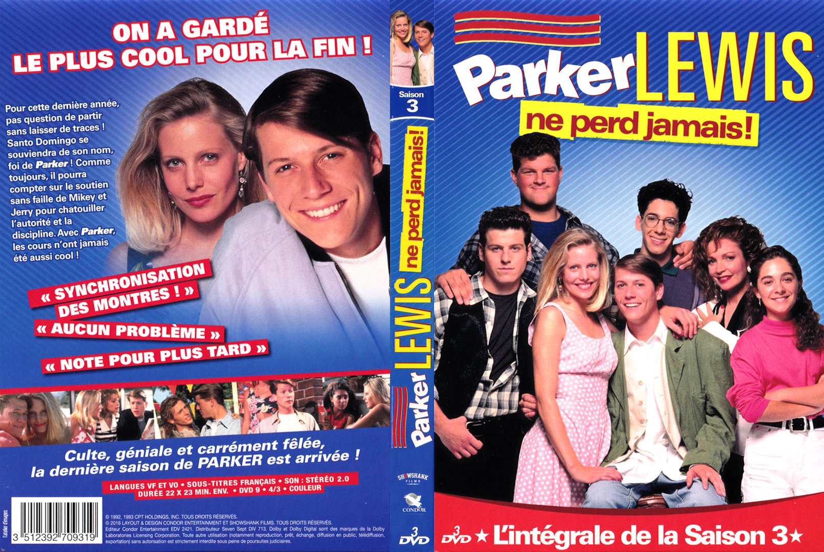 Jaquette DVD Parker Lewis ne perd jamais saison 3