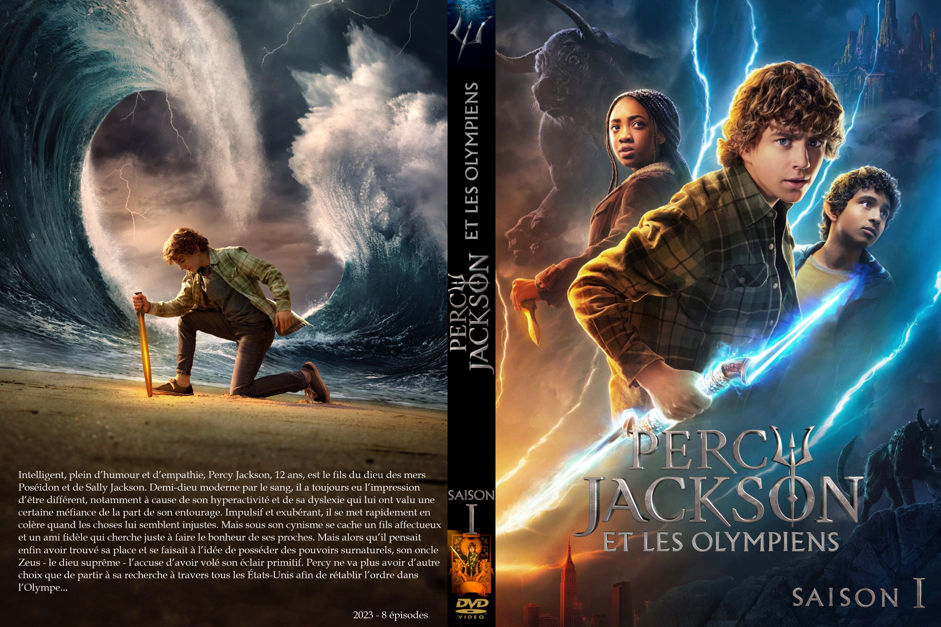 Jaquette DVD Percy Jackson et les Olympiens saison 1 custom