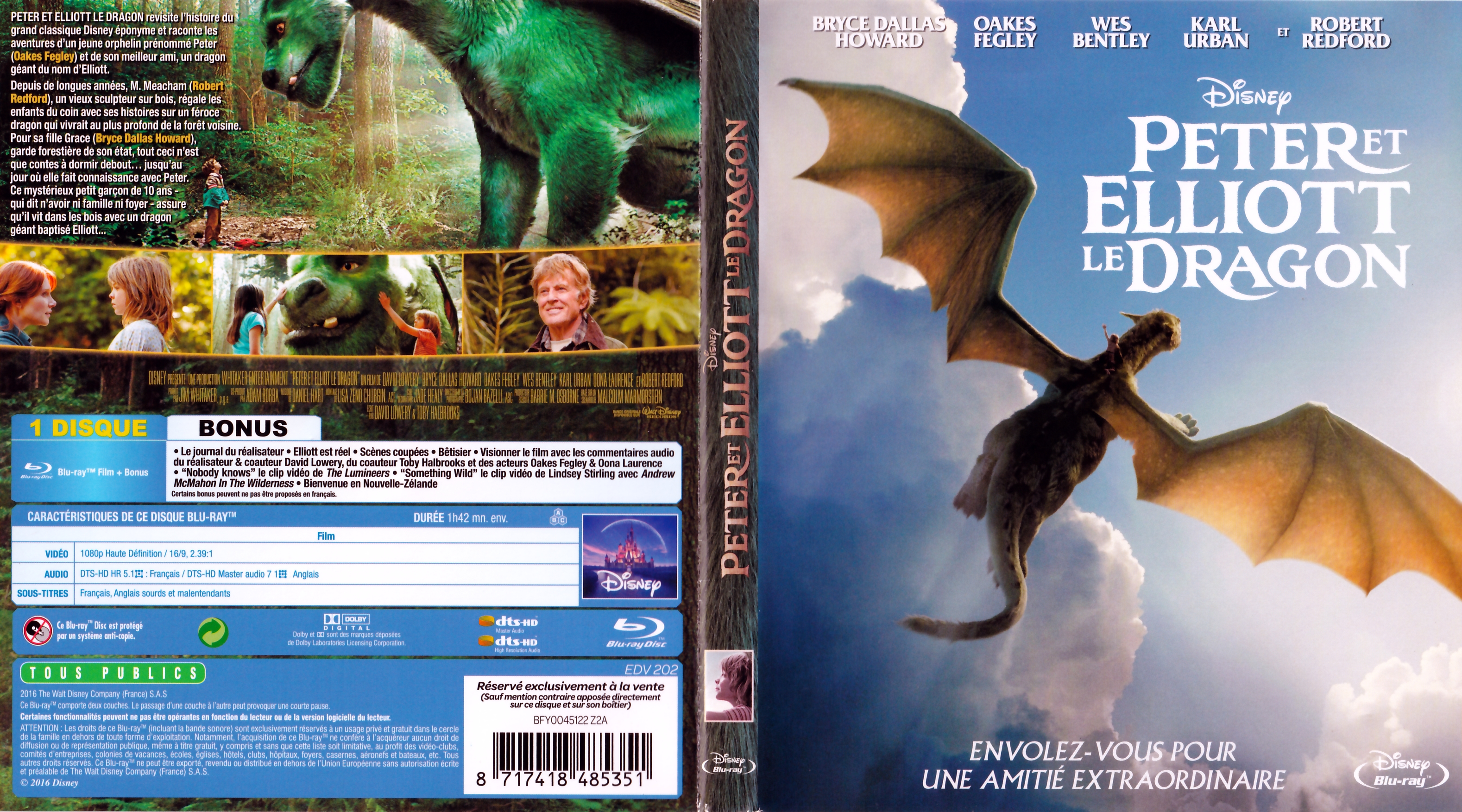 Jaquette DVD Peter et Elliott le dragon (BLU-RAY)