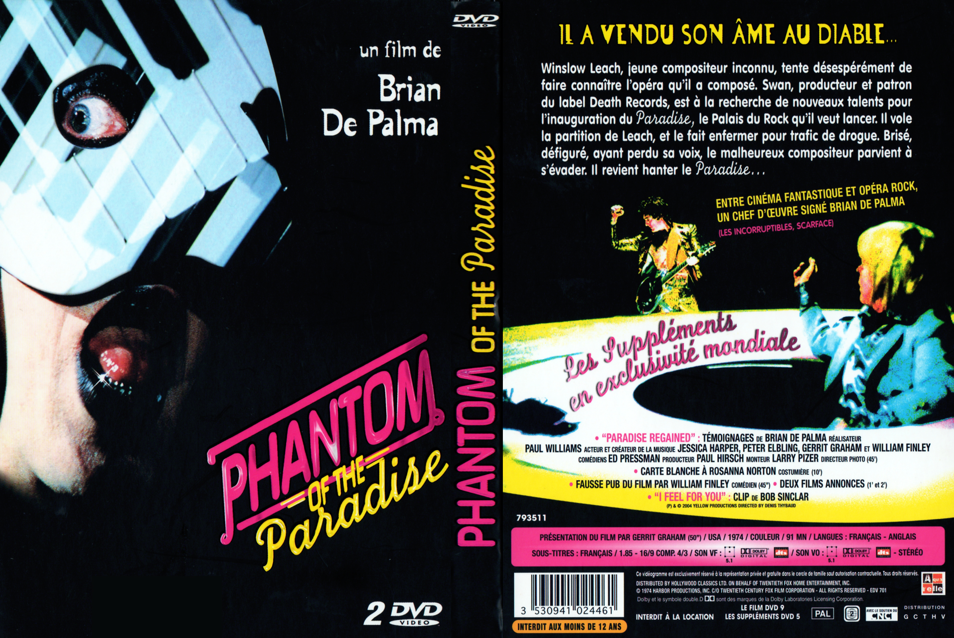 Jaquette DVD Phantom of the paradise v2