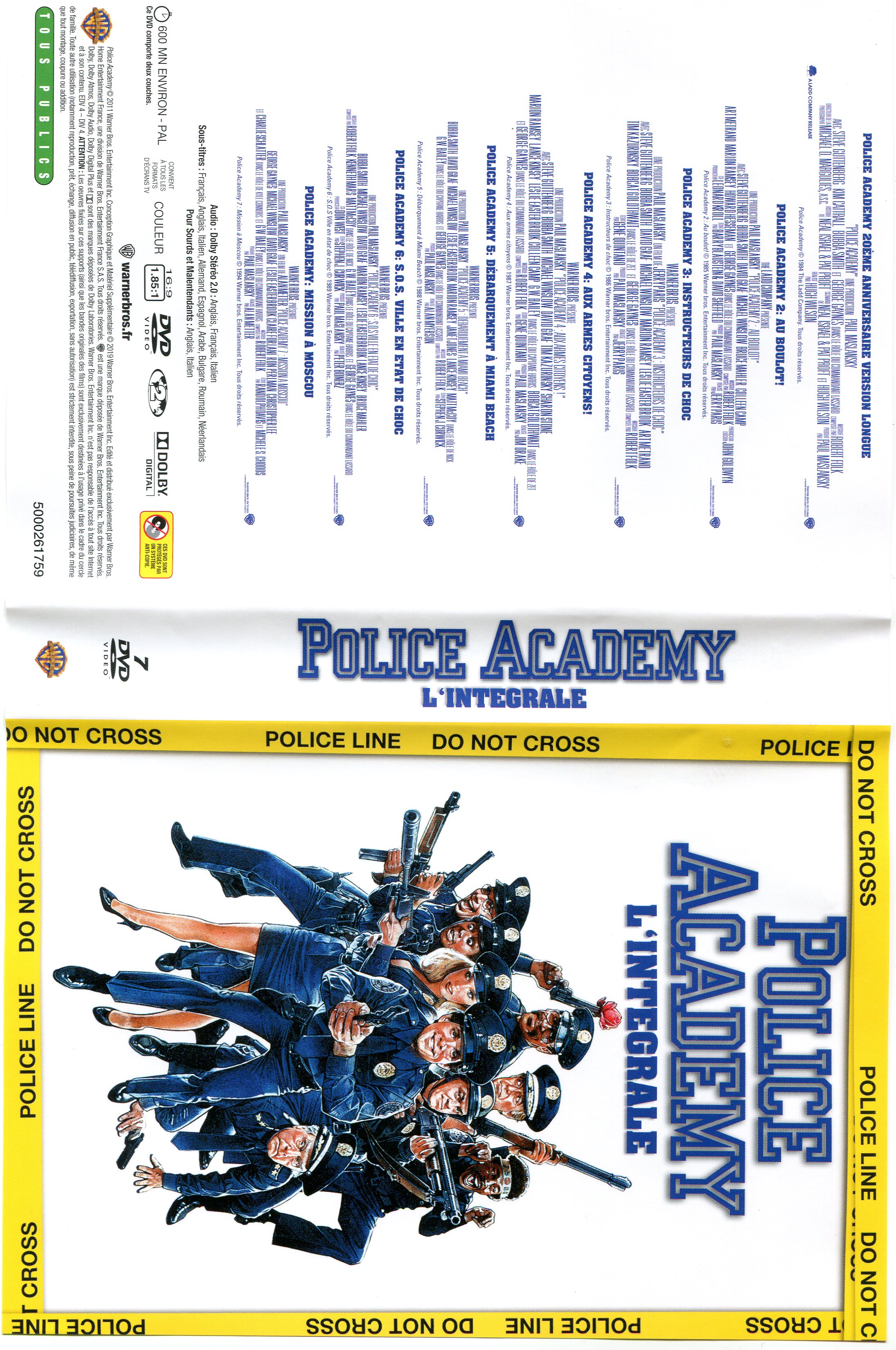 Jaquette DVD Police academy COFFRET