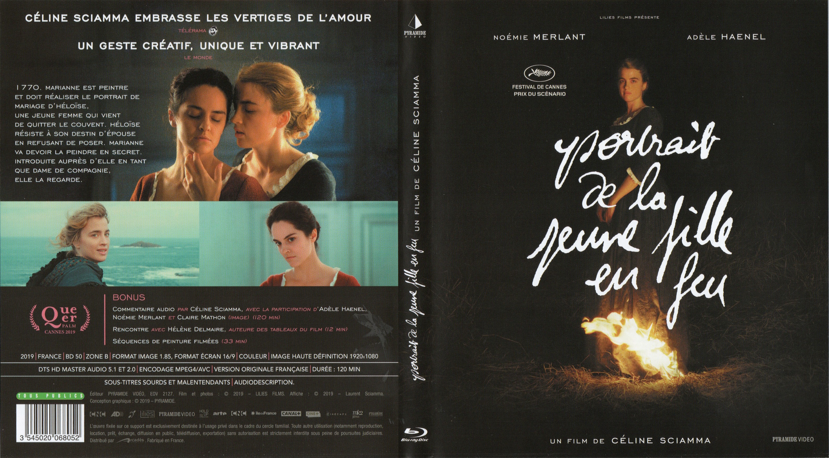 Jaquette DVD Portrait de la jeune fille en feu (BLU-RAY)