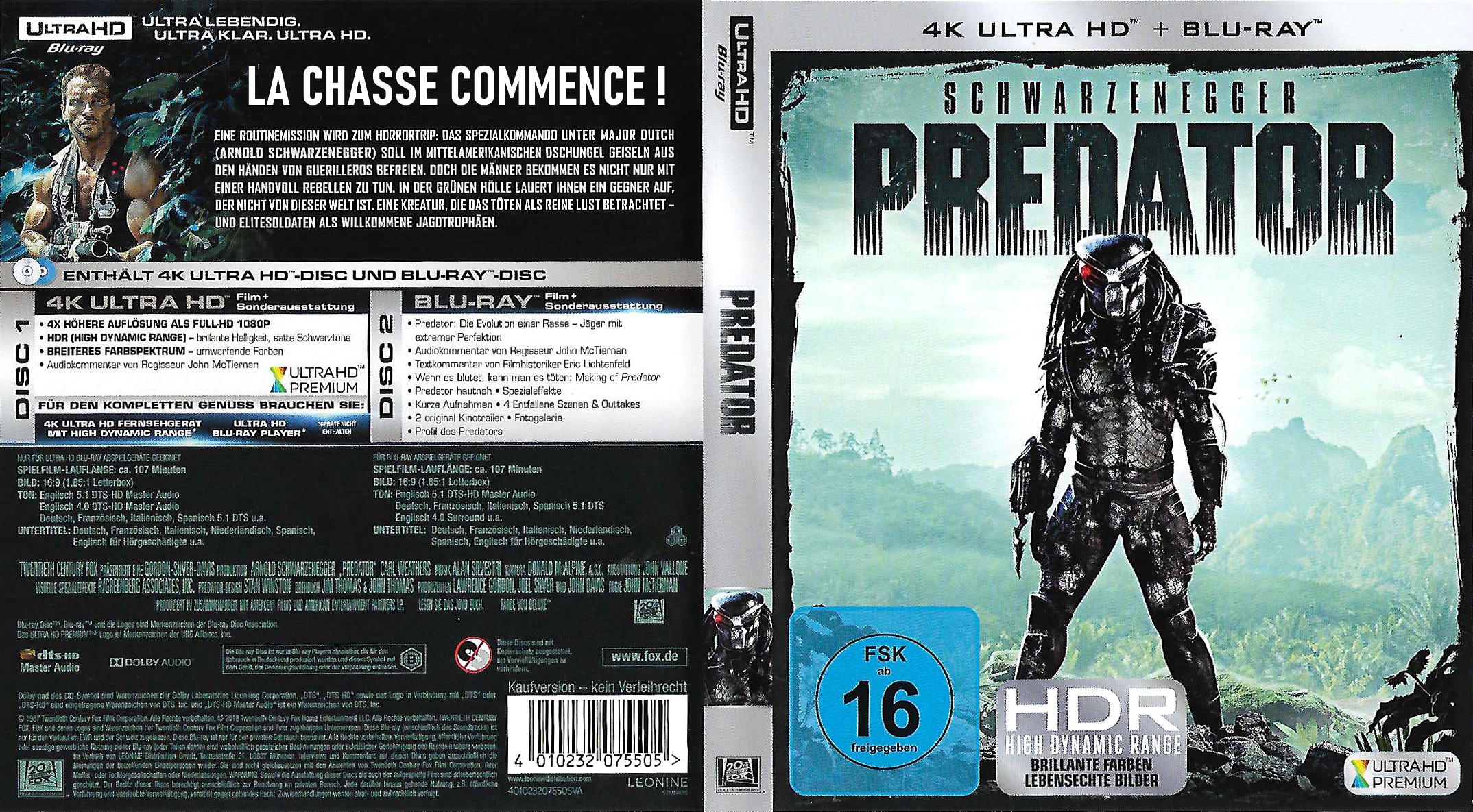 Jaquette DVD Predator 4K (BLU-RAY)