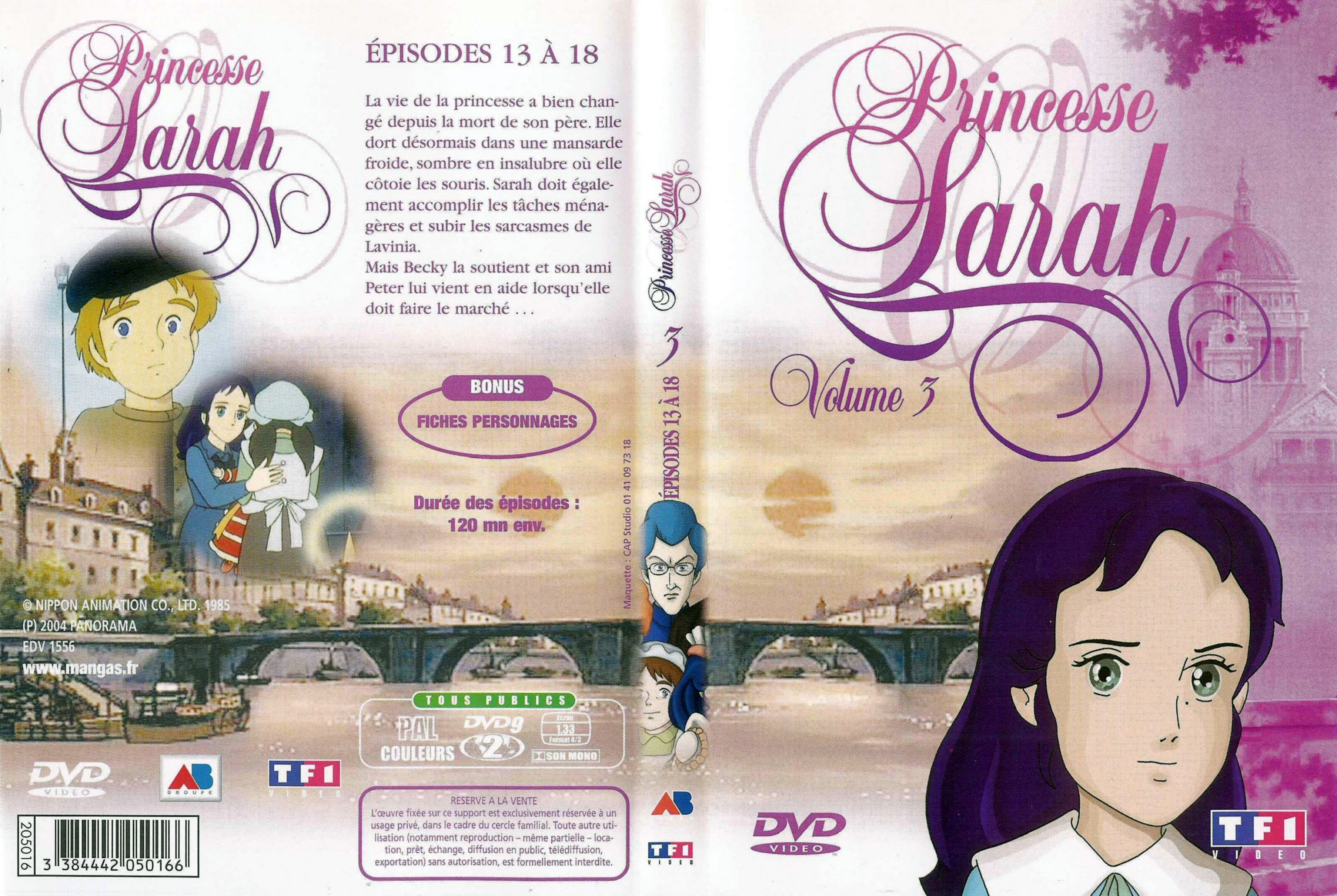 Jaquette DVD Princesse Sarah vol 3