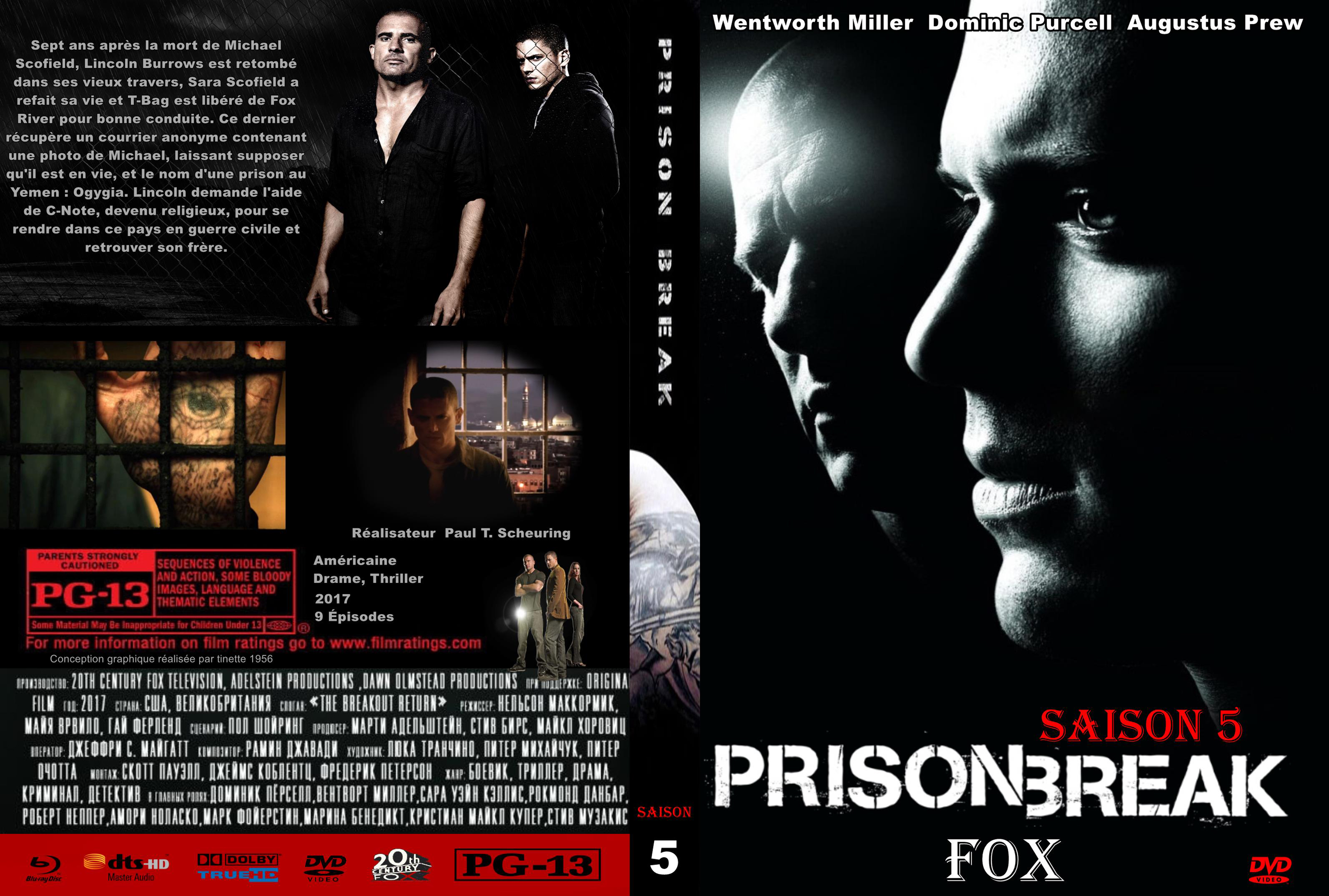 Jaquette DVD Prison break saison 5 custom