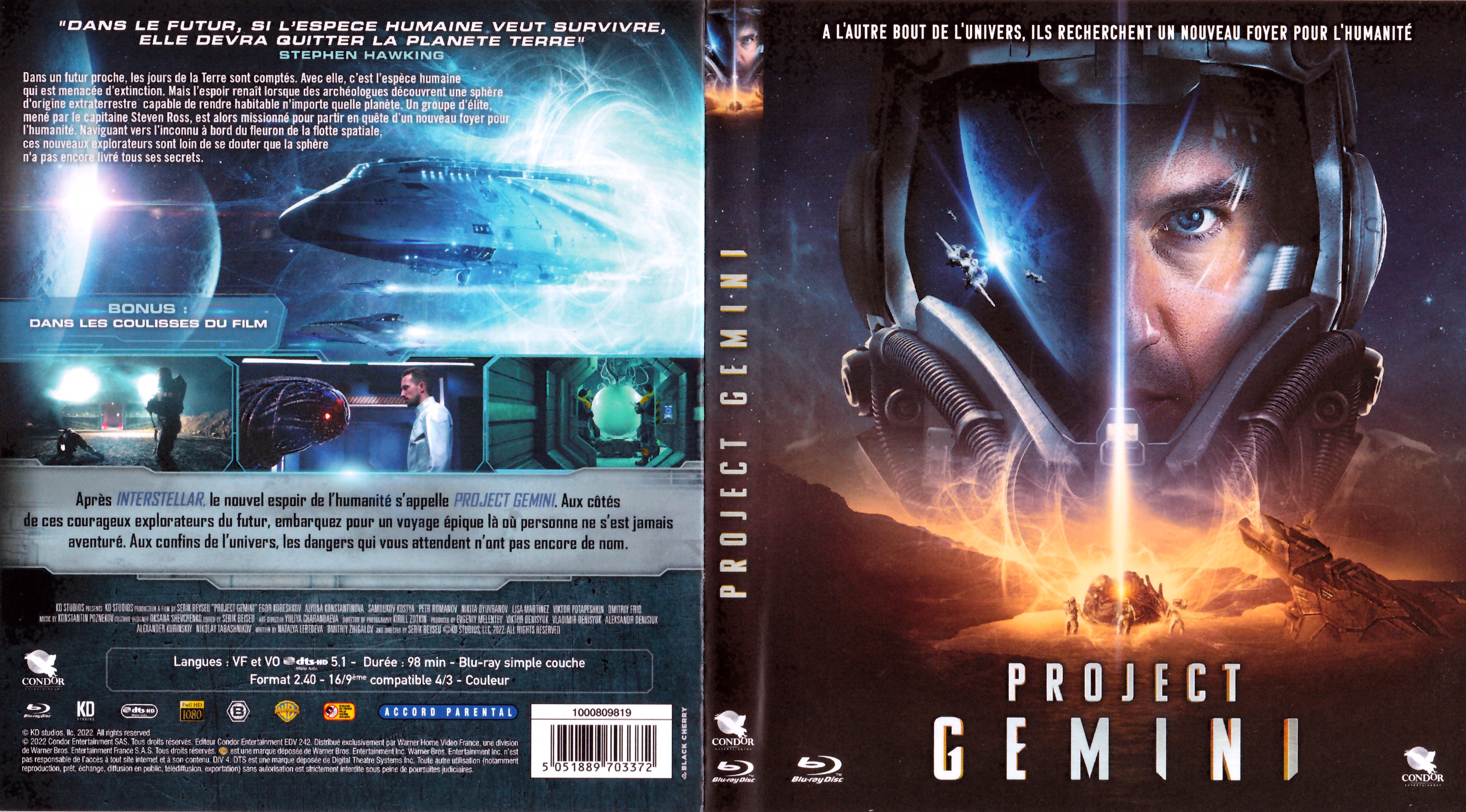 Jaquette DVD Projet Gemini (BLU-RAY)