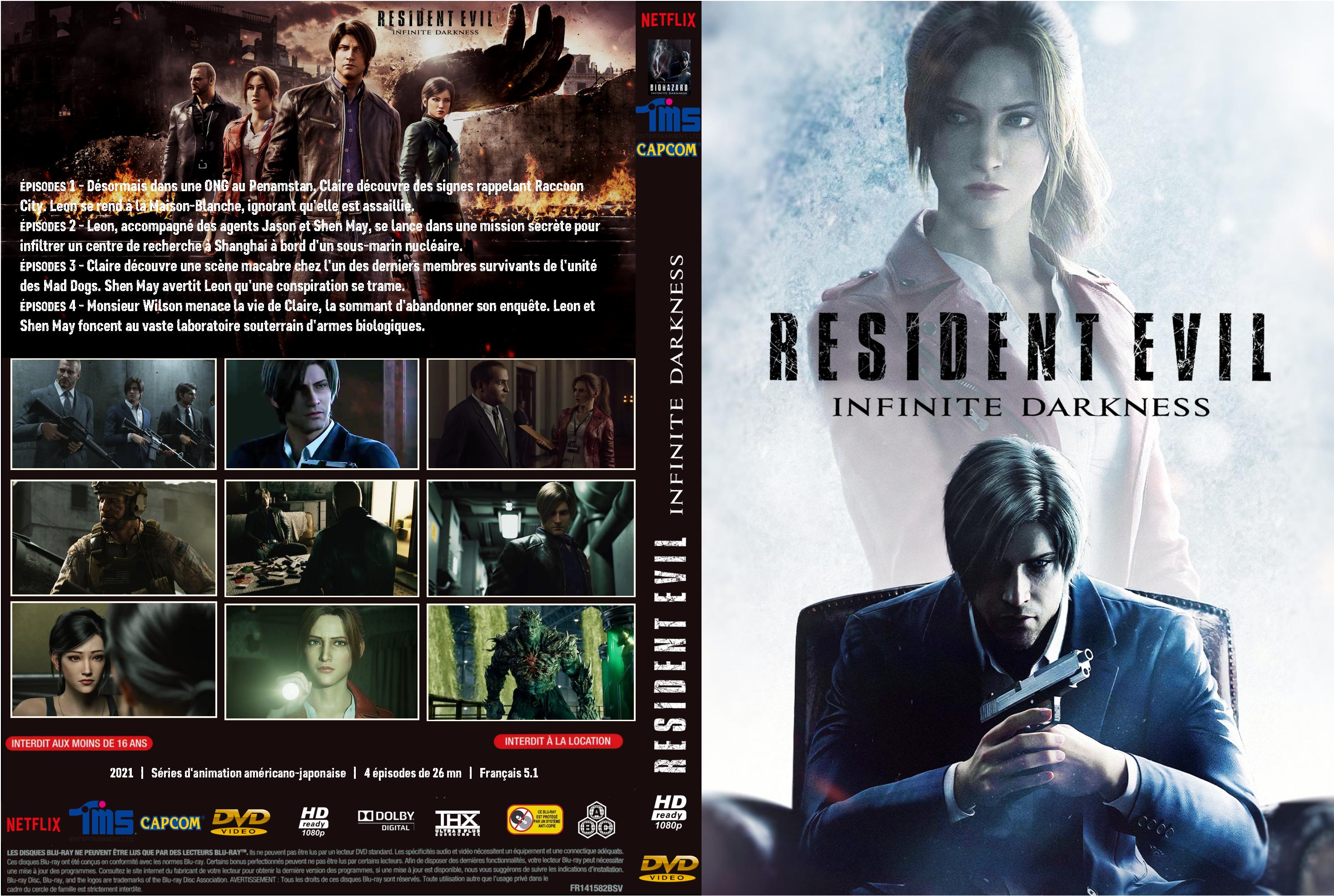 Jaquette DVD Resident Evil Infinite Darkness srie custom