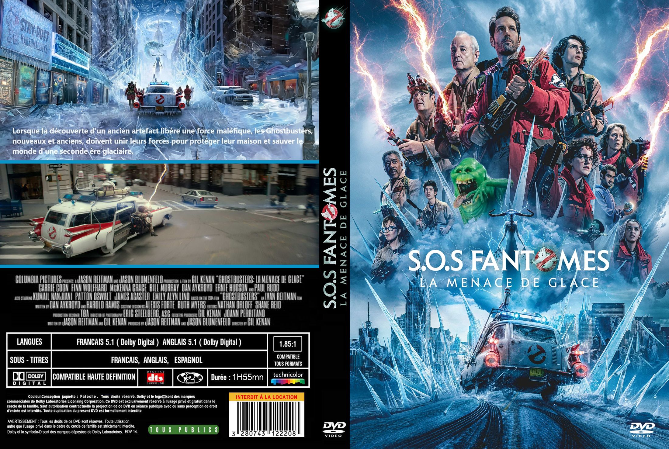 Jaquette DVD SOS Fantomes la menace de glace custom