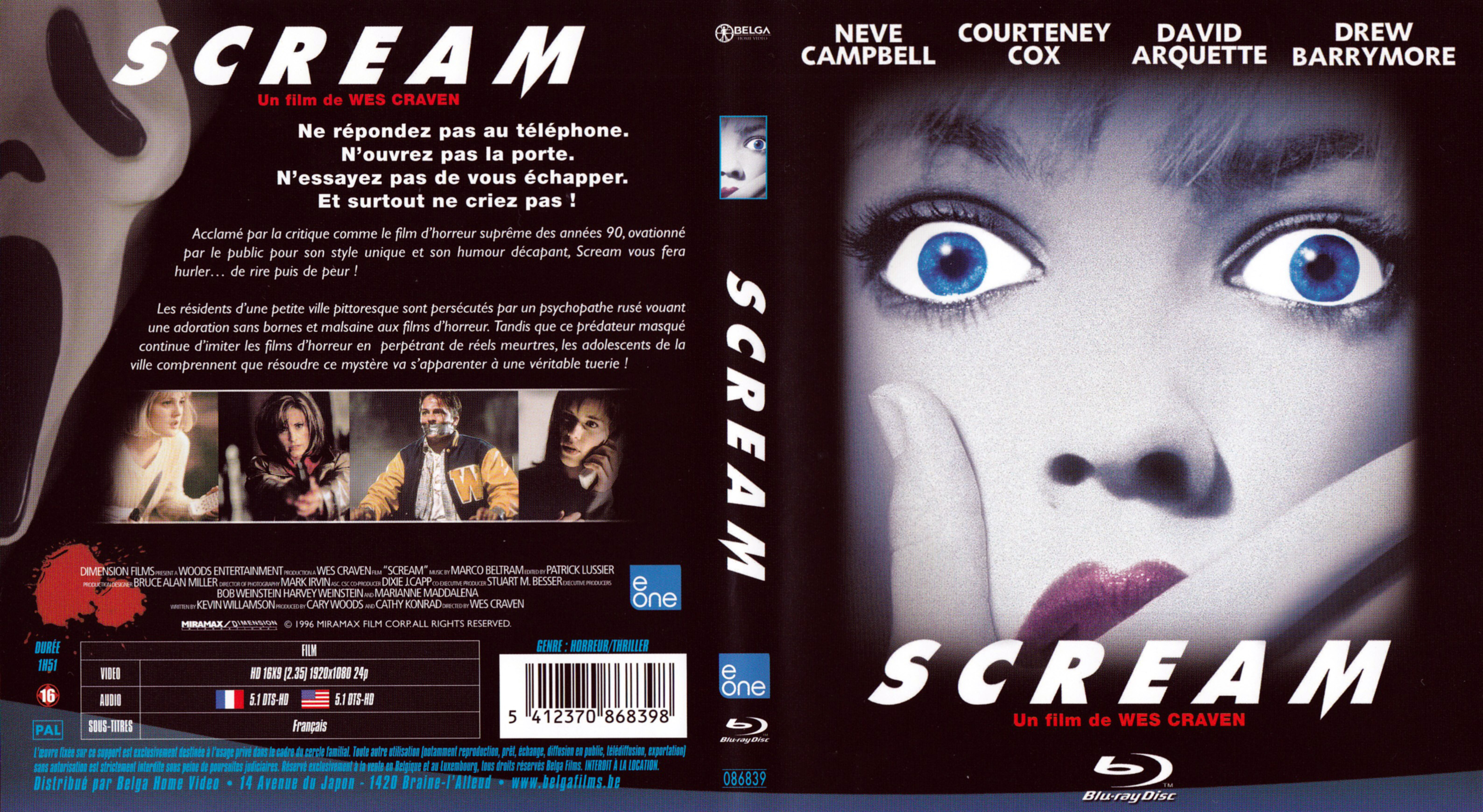 Jaquette DVD Scream (BLU-RAY)