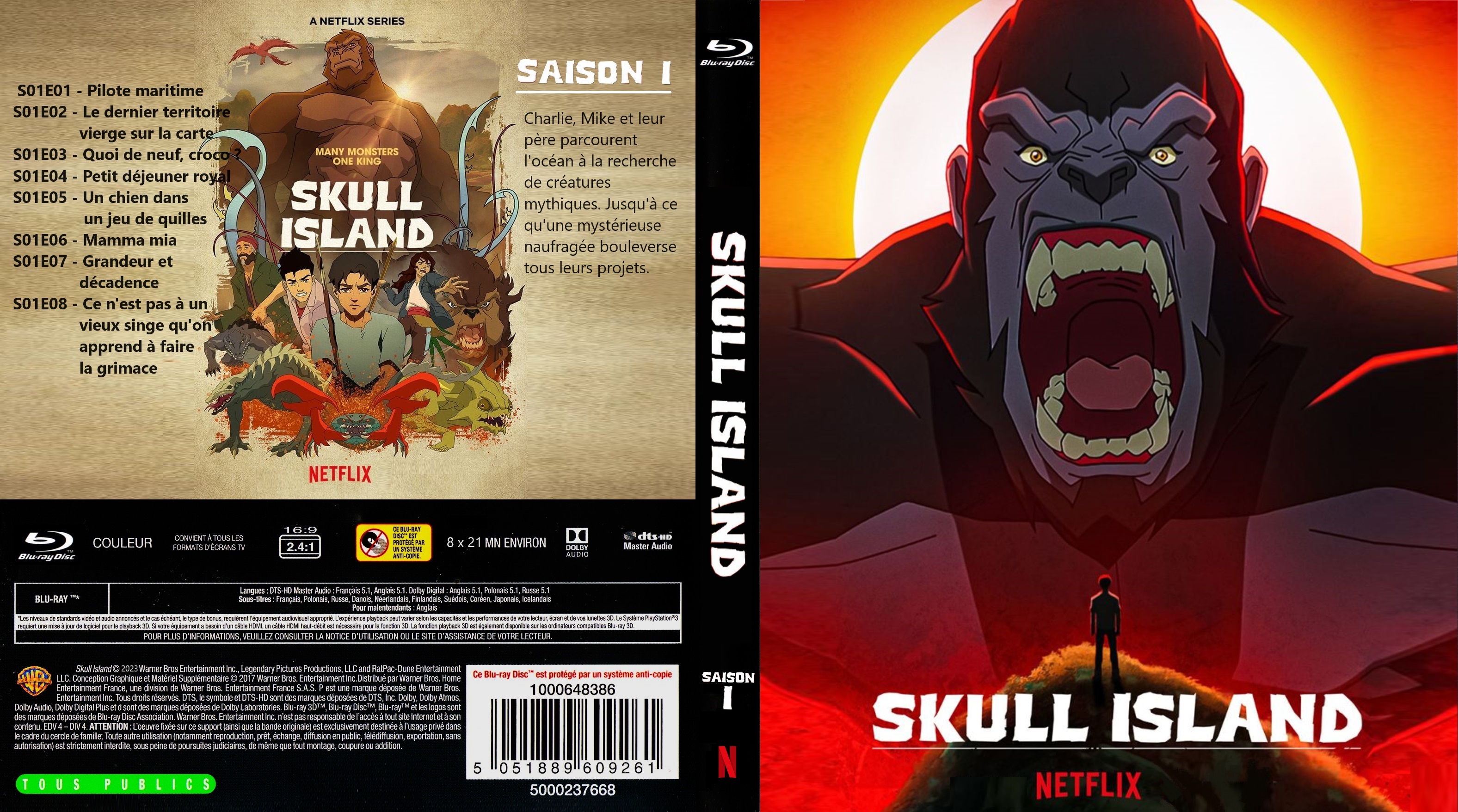 Jaquette DVD Skull Island saison 1 custom (BLU-RAY)