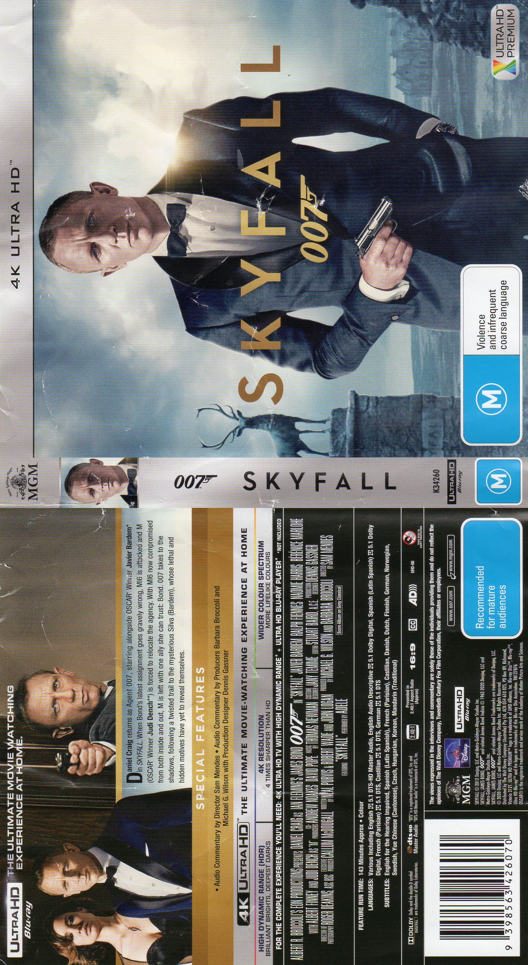 Jaquette DVD Skyfall 4K (BLU-RAY)