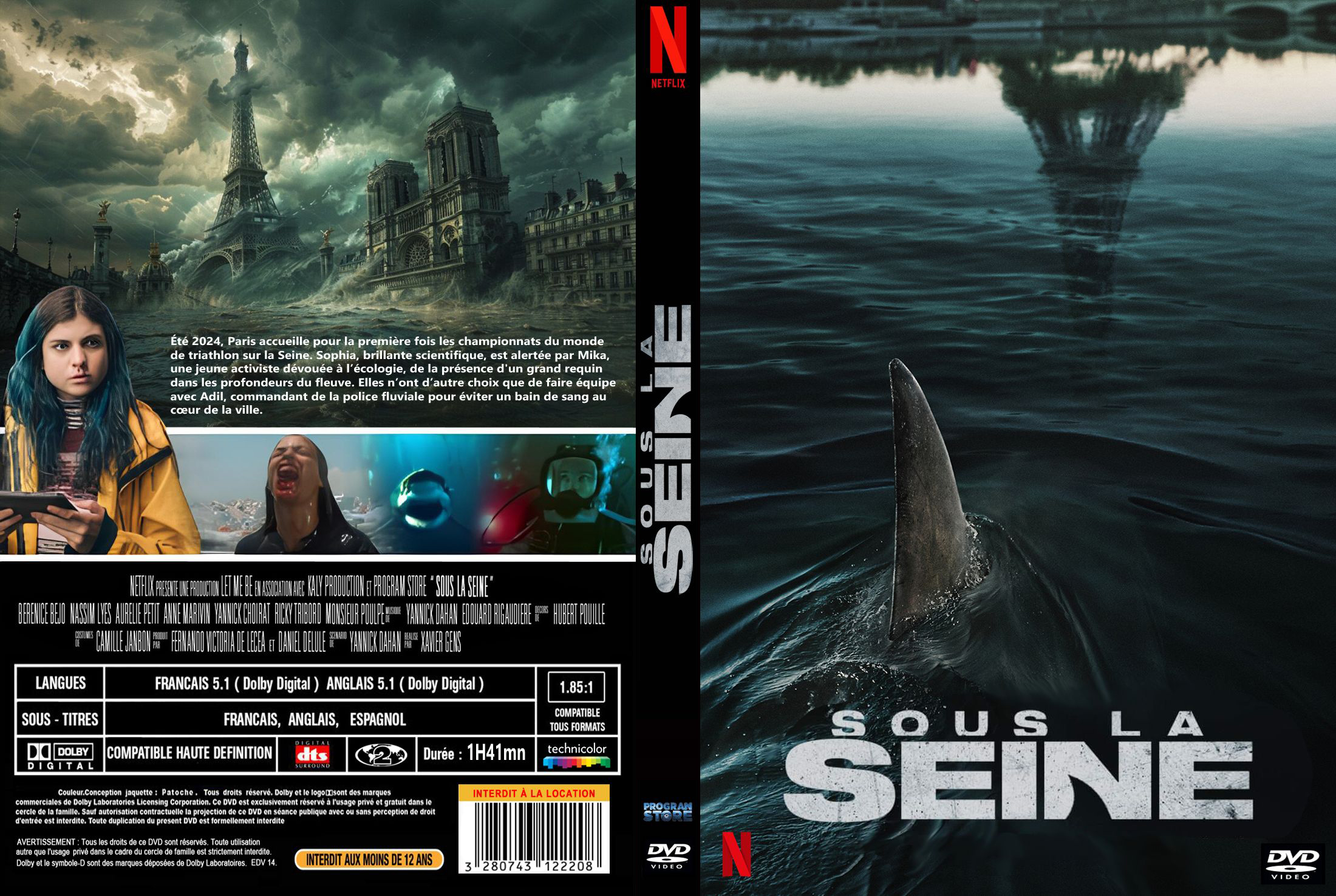 Jaquette DVD Sous la Seine custom